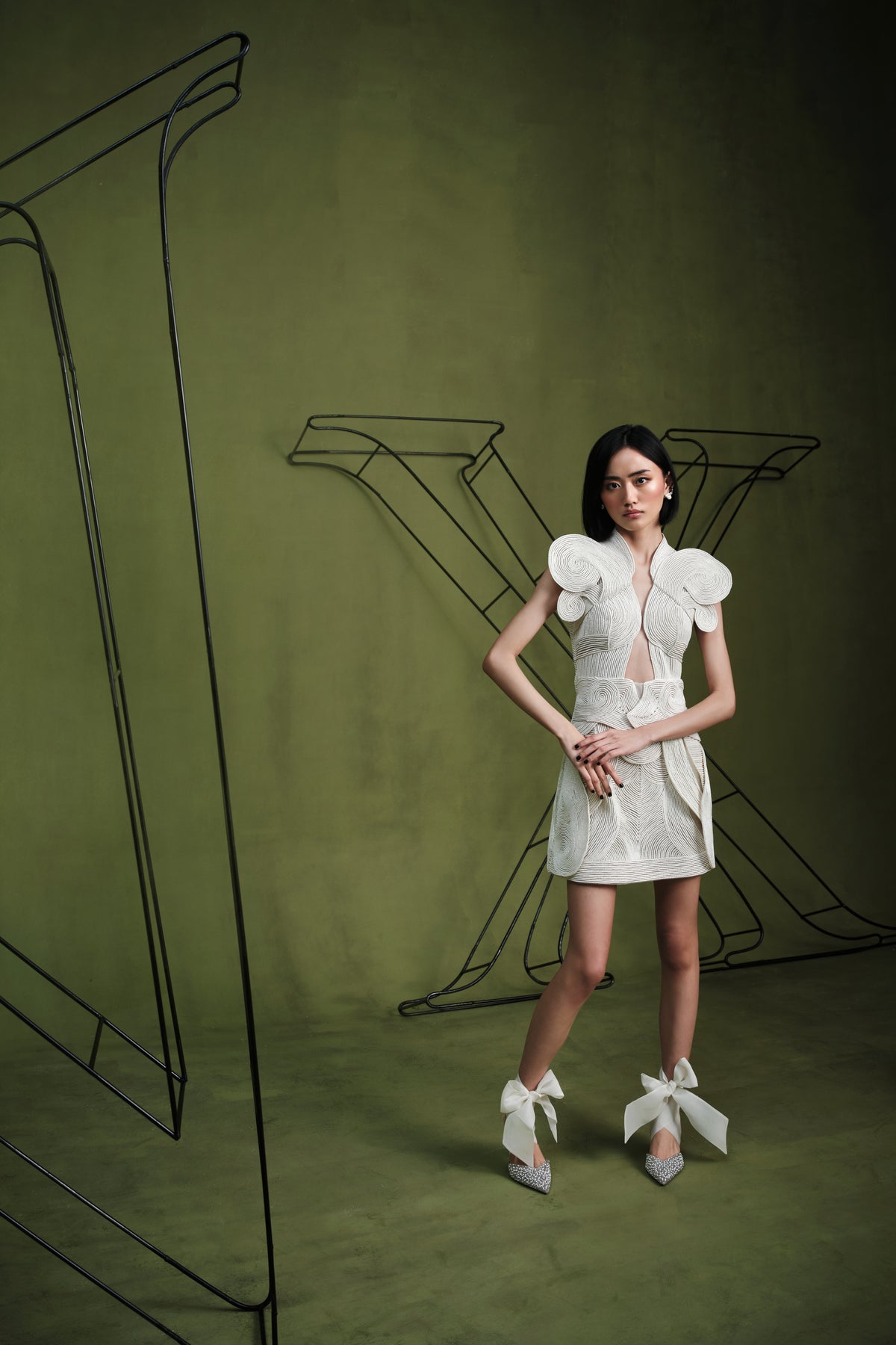 The Swirling Sea Accordion Mini Dress