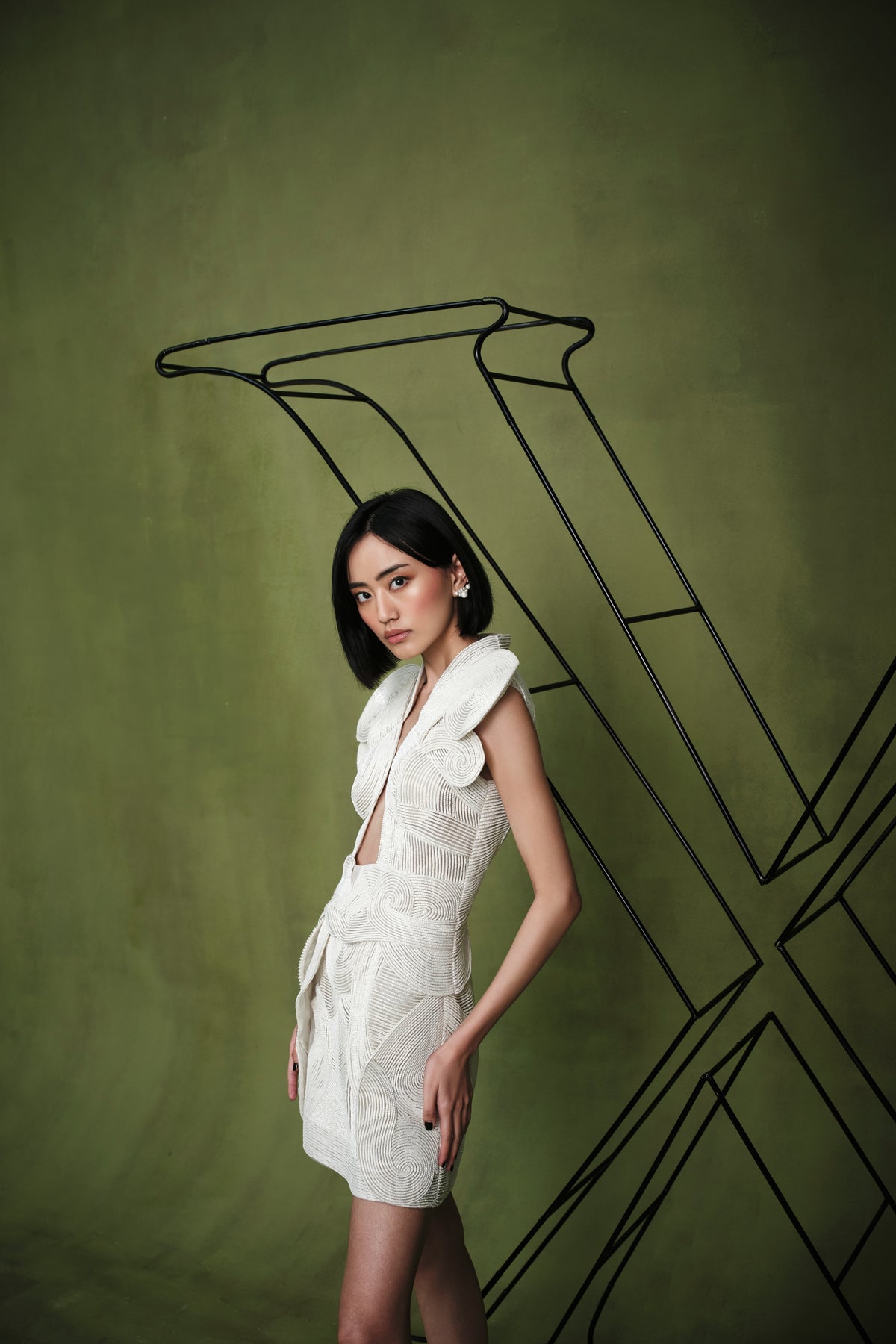 The Swirling Sea Accordion Mini Dress