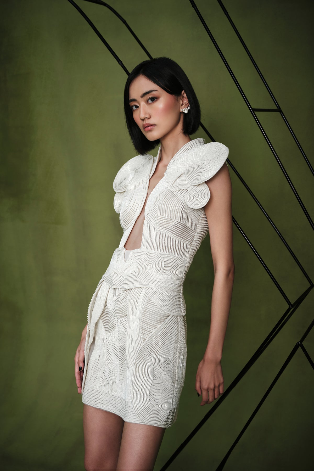 The Swirling Sea Accordion Mini Dress
