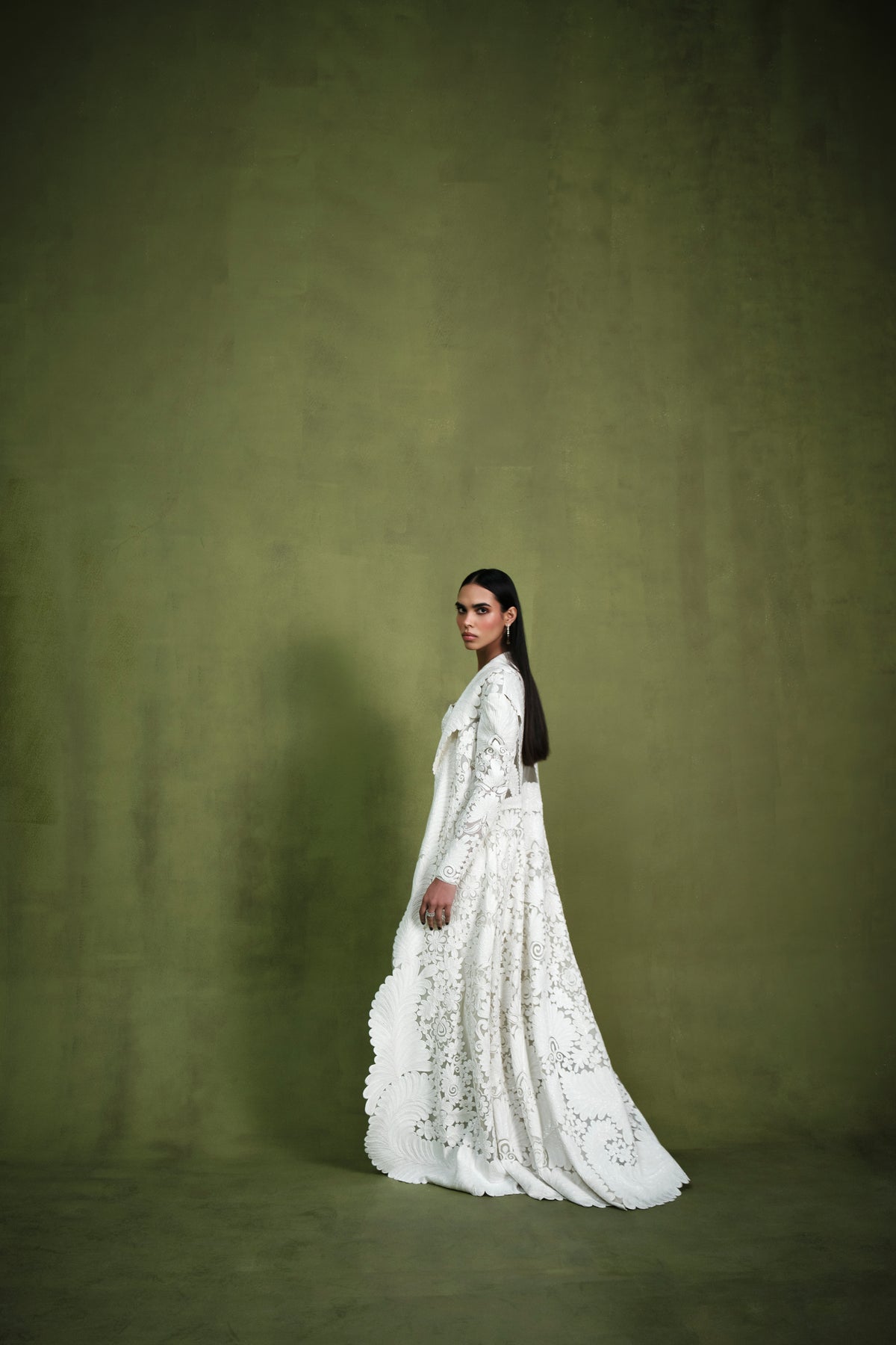 The queen of spades embellished ivory jacket set