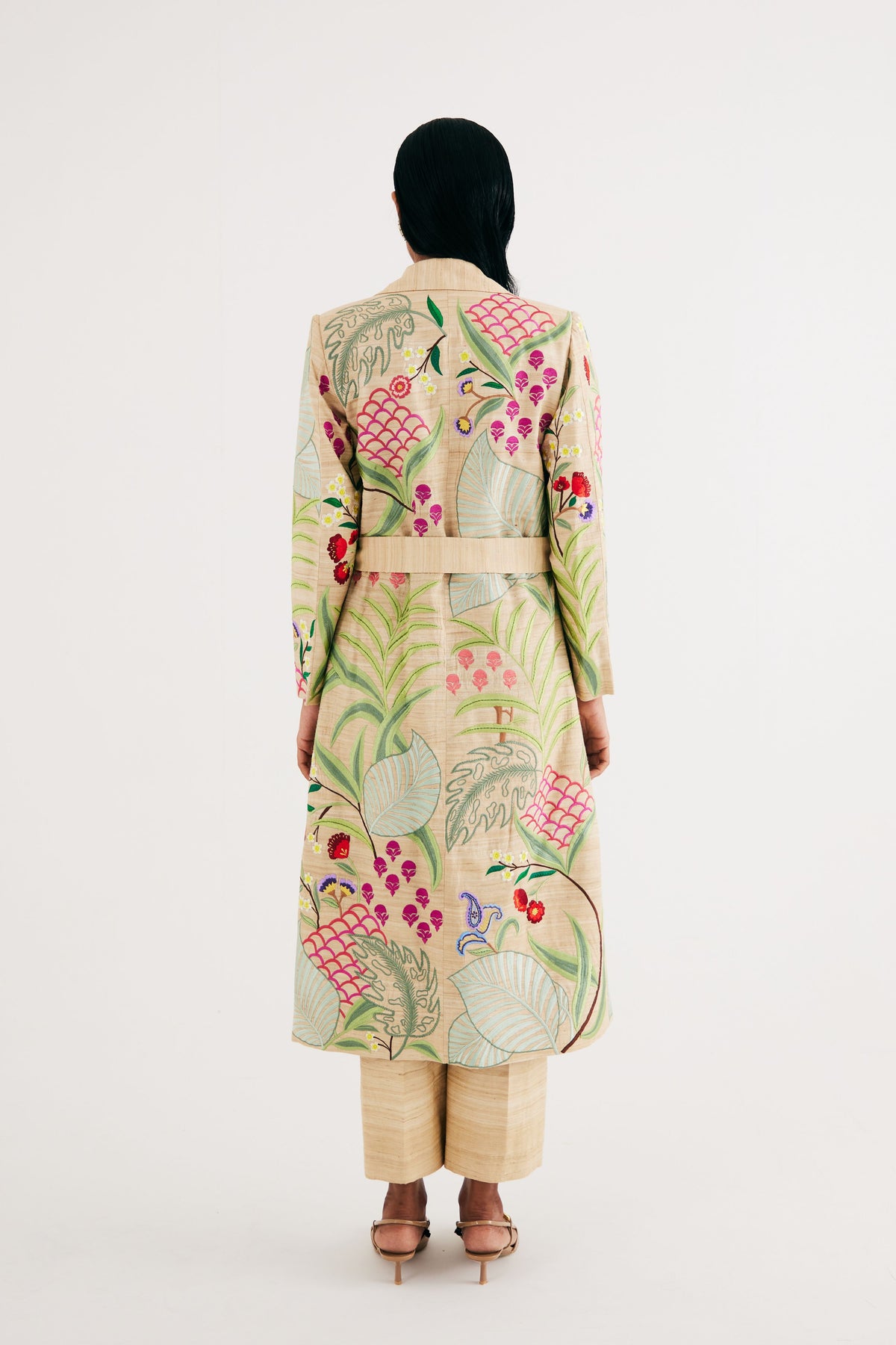 Temple Golden Long Silk Jacket