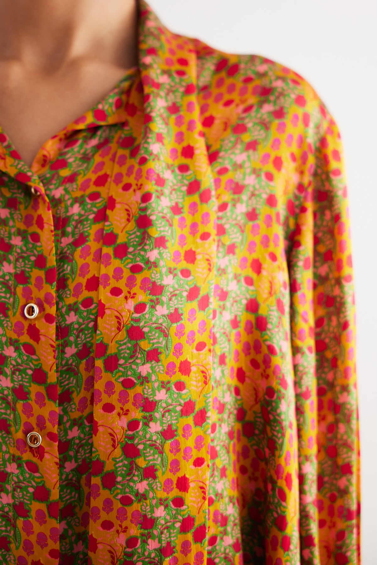 Indian Yellow Printed Shirt