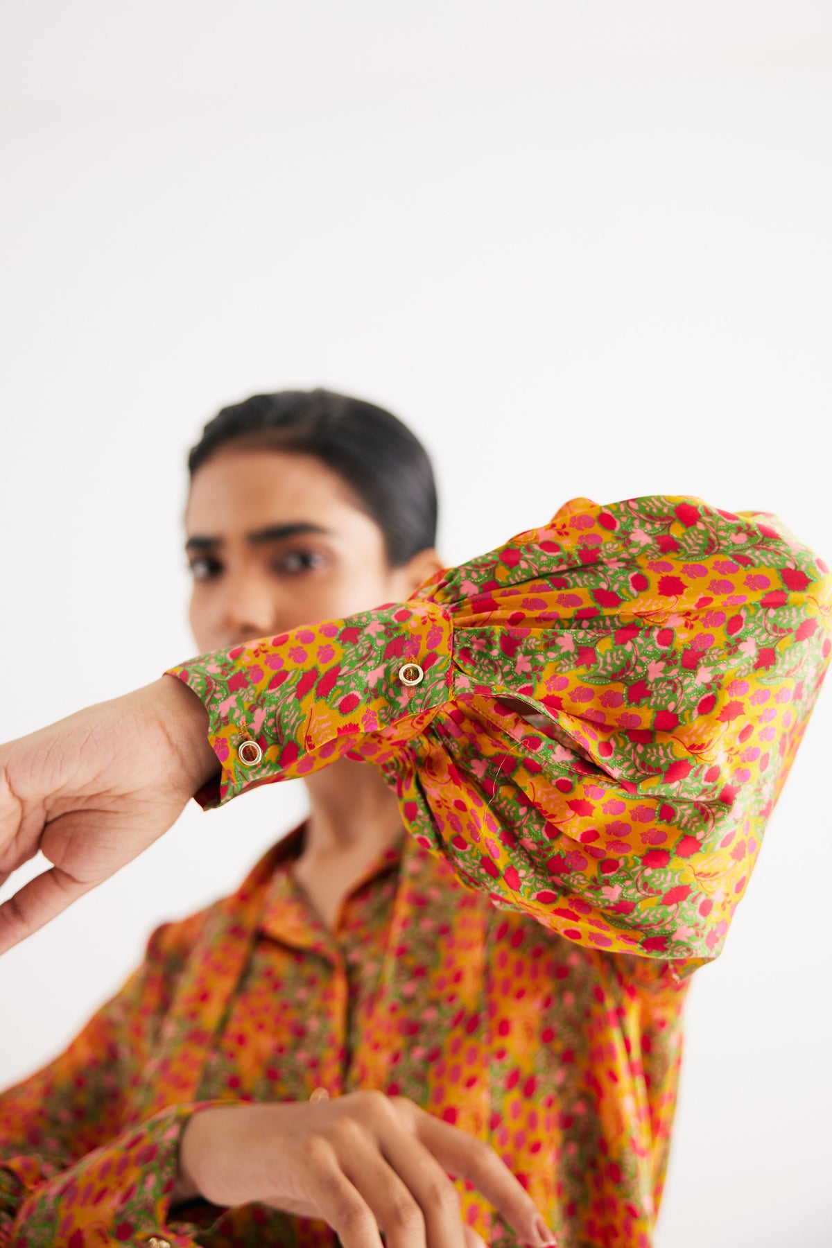 Indian Yellow Printed Shirt