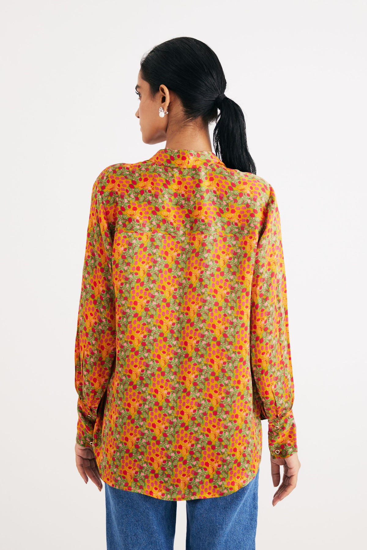 Indian Yellow Printed Shirt