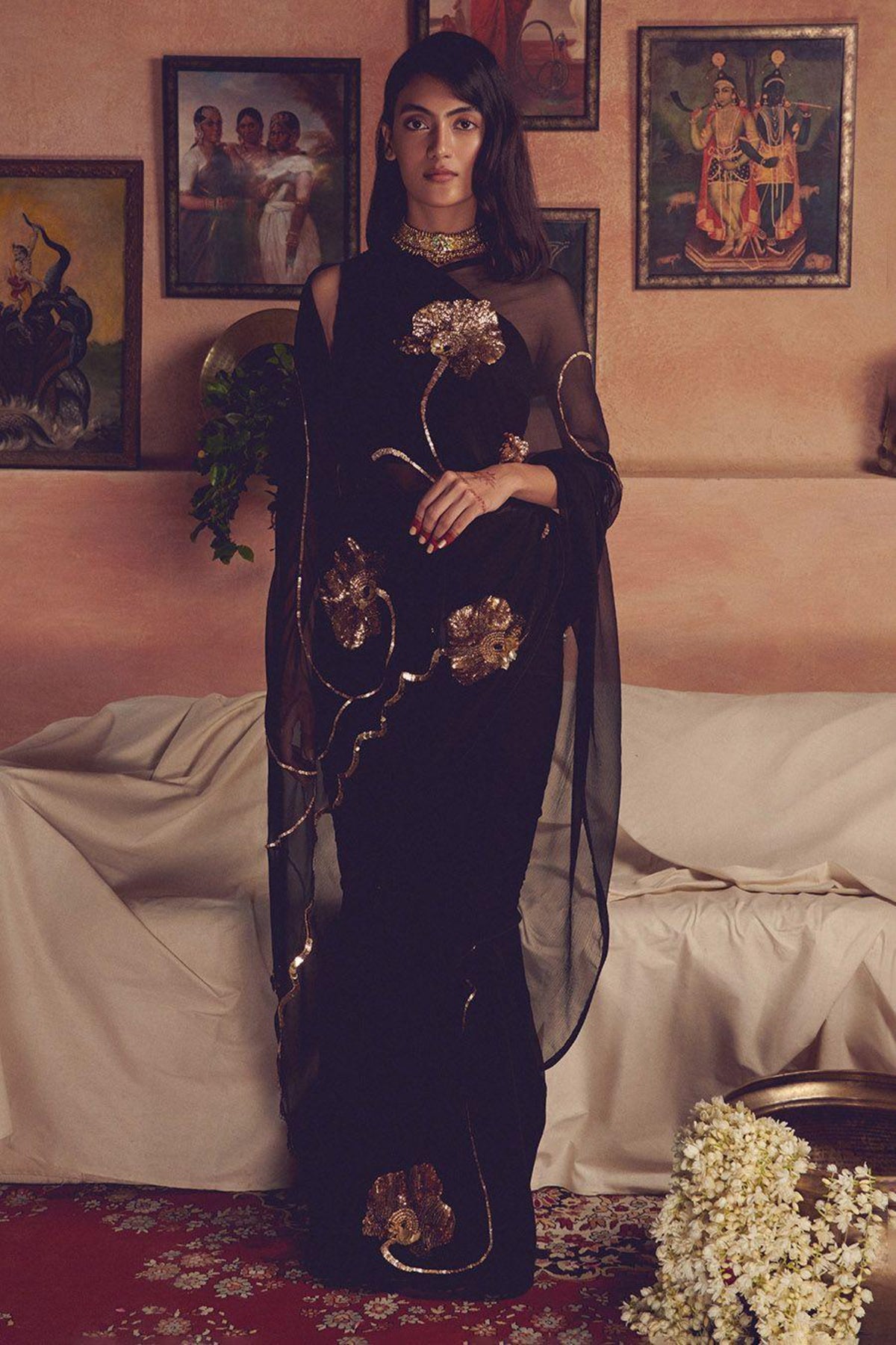 Brahmini Black Saree