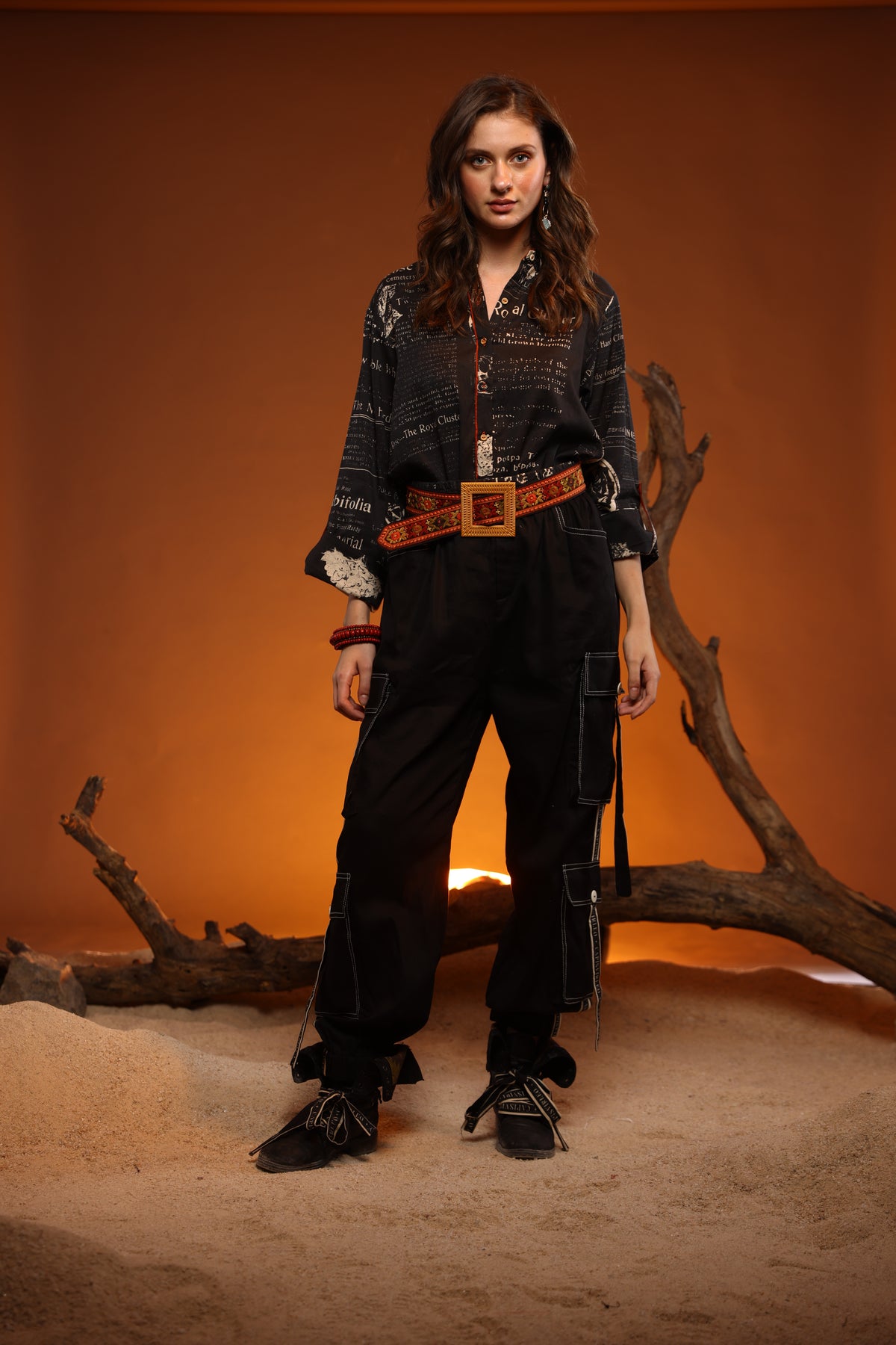 Holly Black Cargo Pants