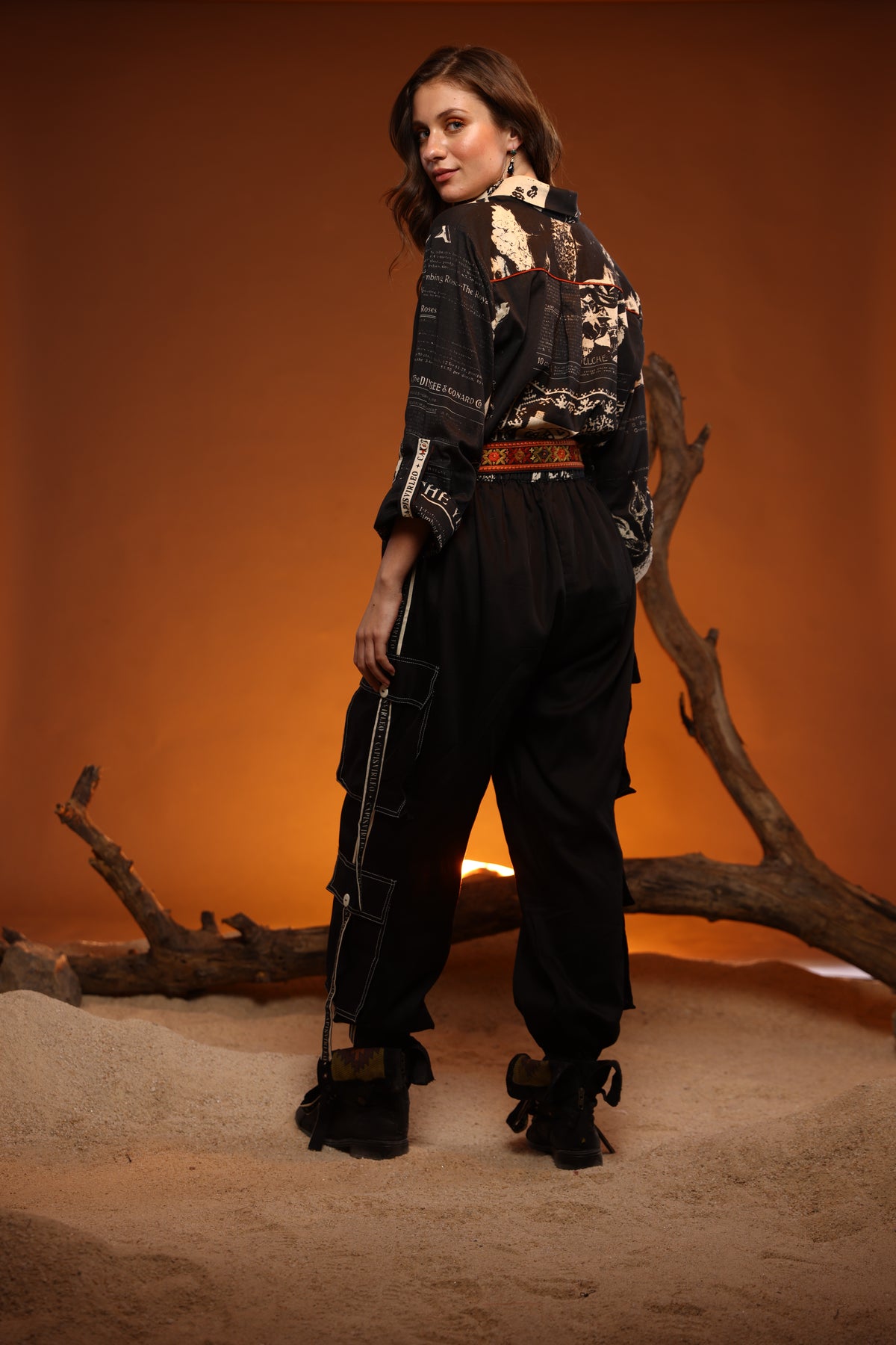 Holly Black Cargo Pants