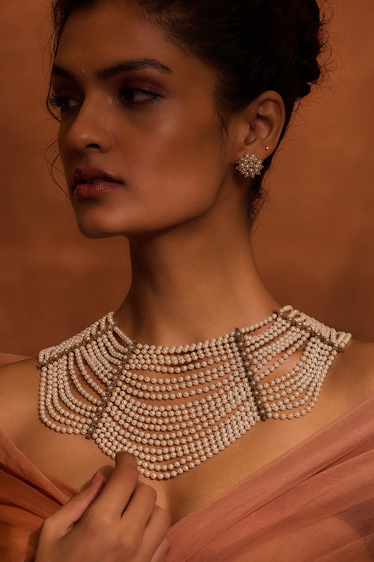 Ivory Gold Silver Necklace