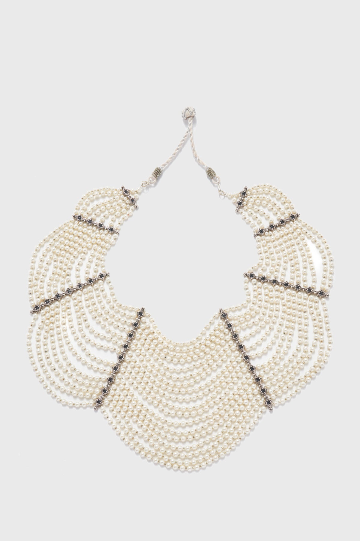 Ivory Black Silver Necklace