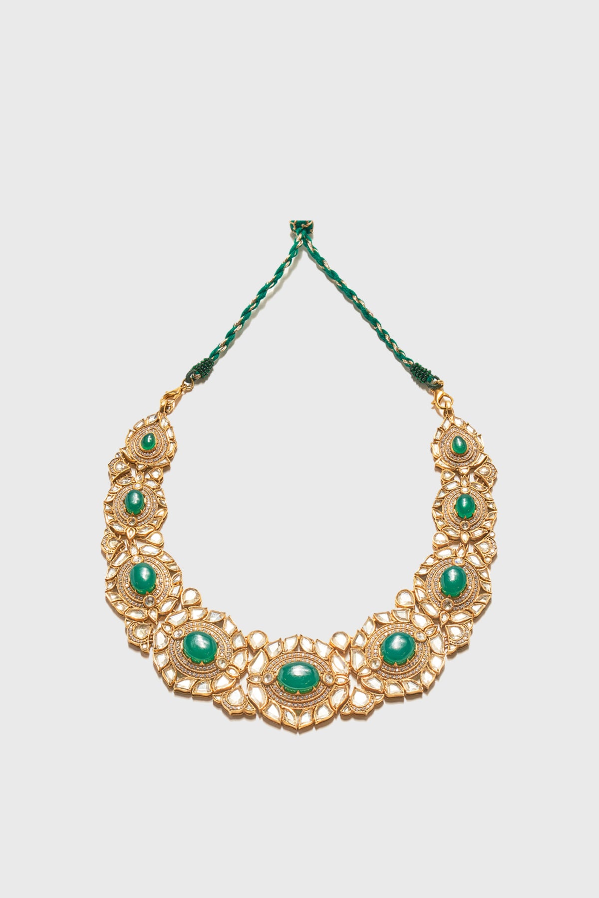 Emerald Silver Necklace