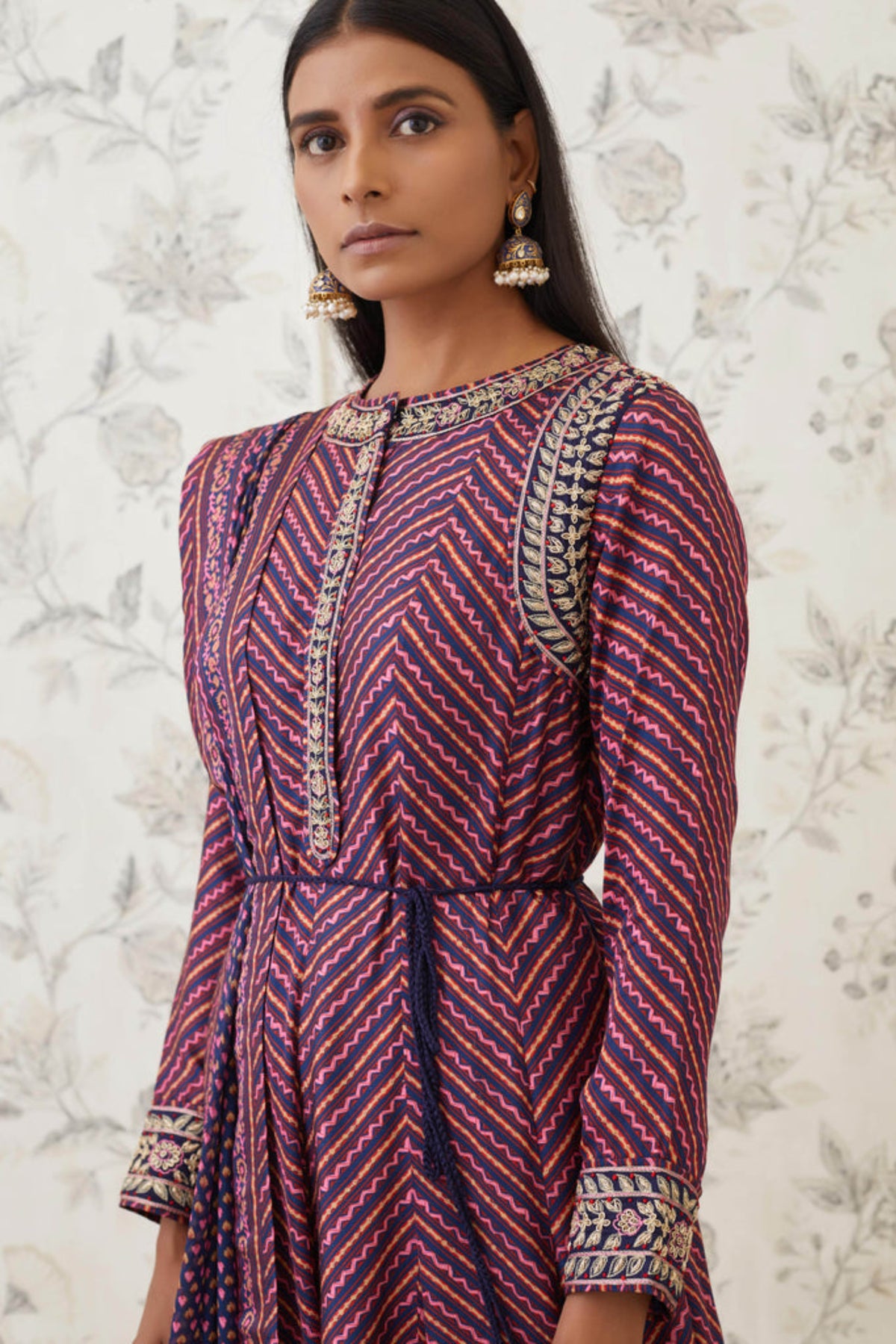 Zardozi embroidered anarkali set