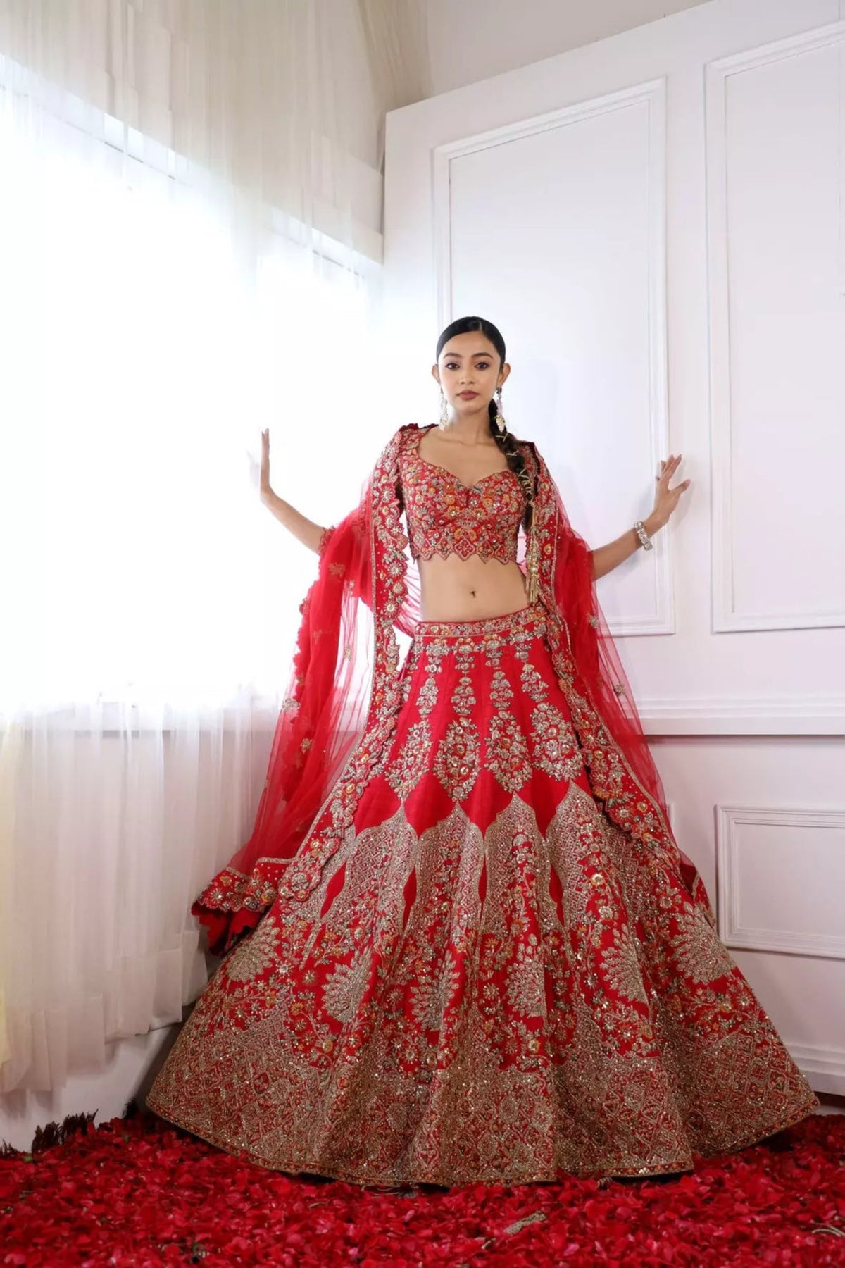 Jaipur Red Lehenga Set