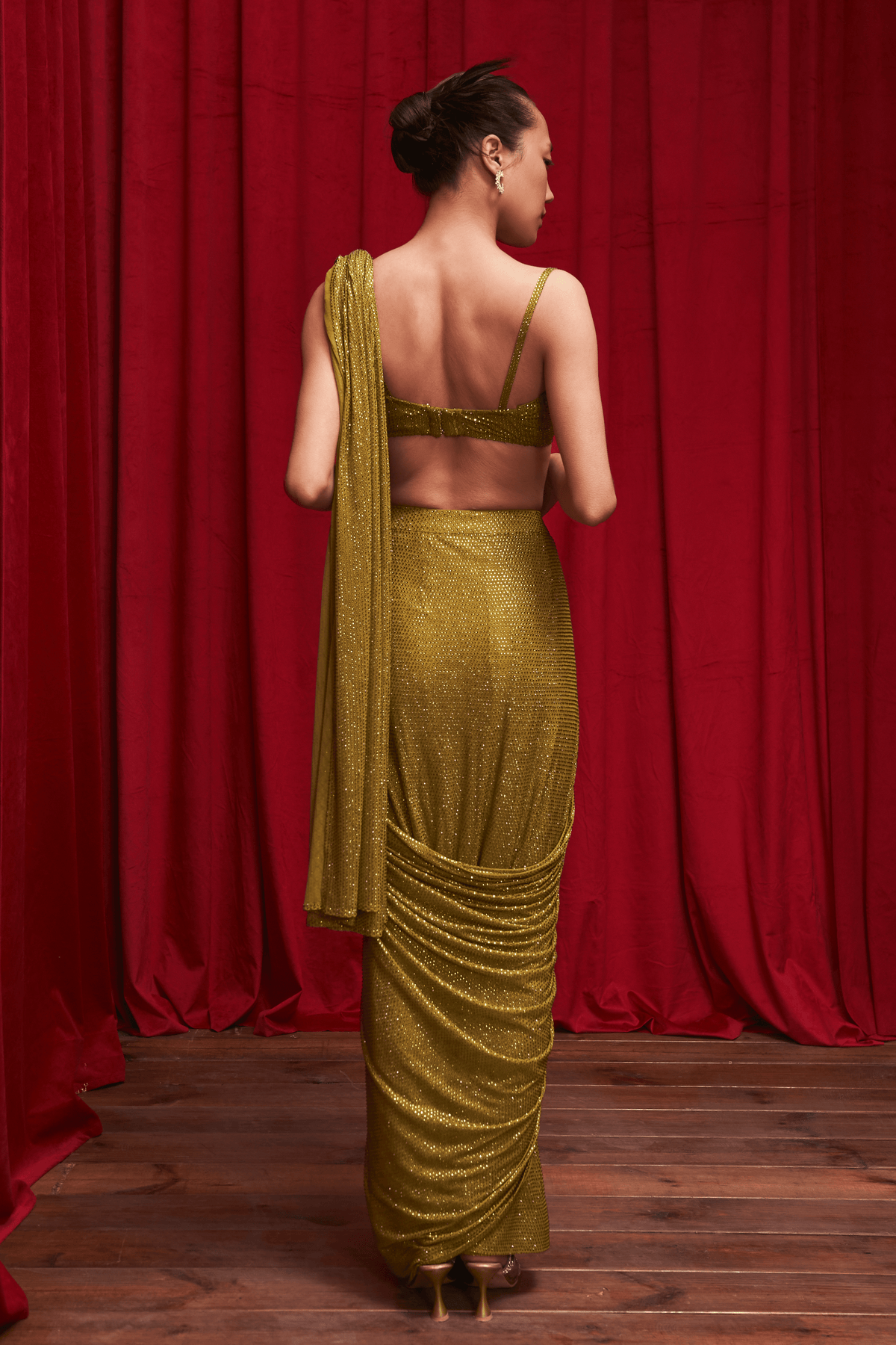 Olive Opulence Saree Set