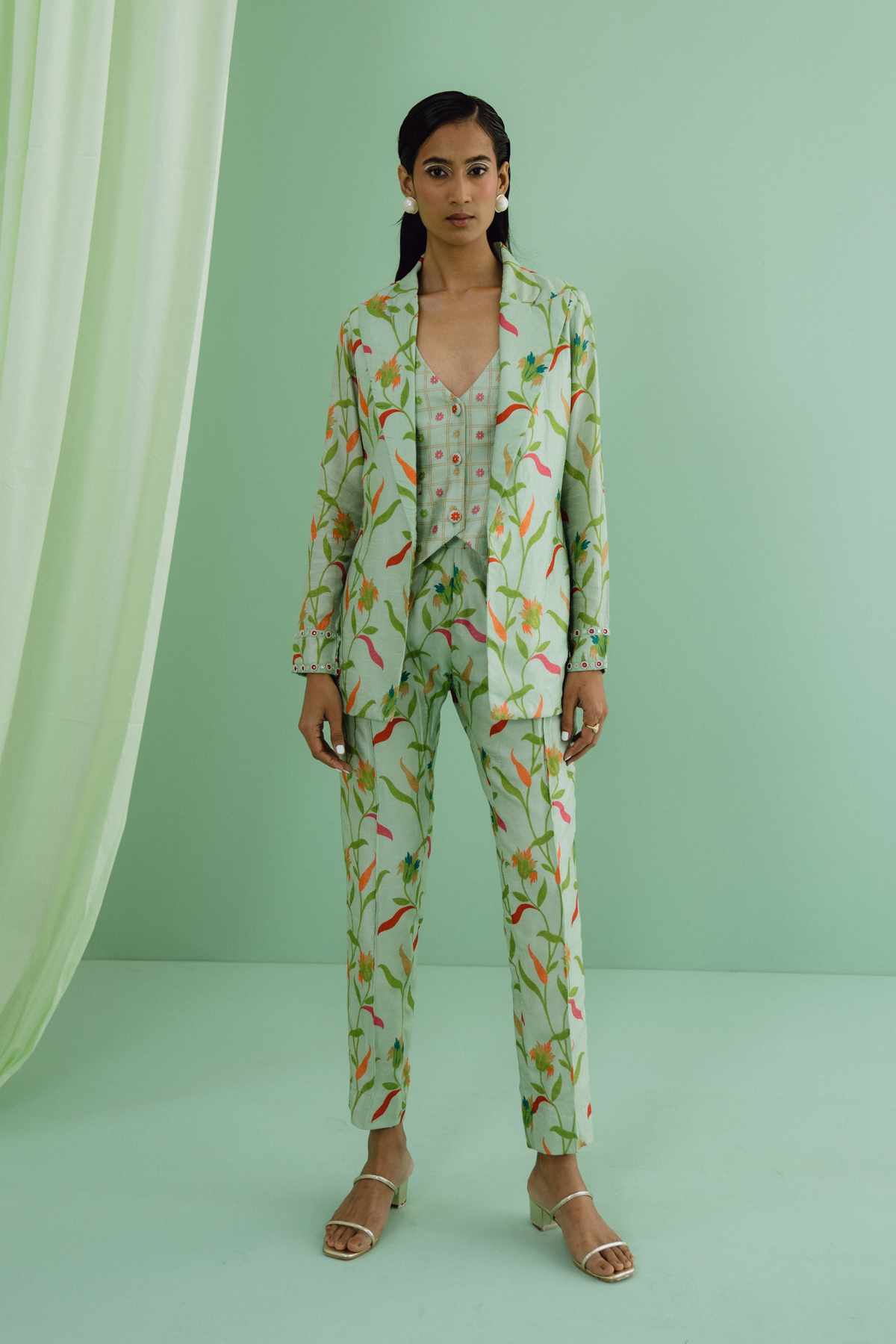 Green Pantsuit Set