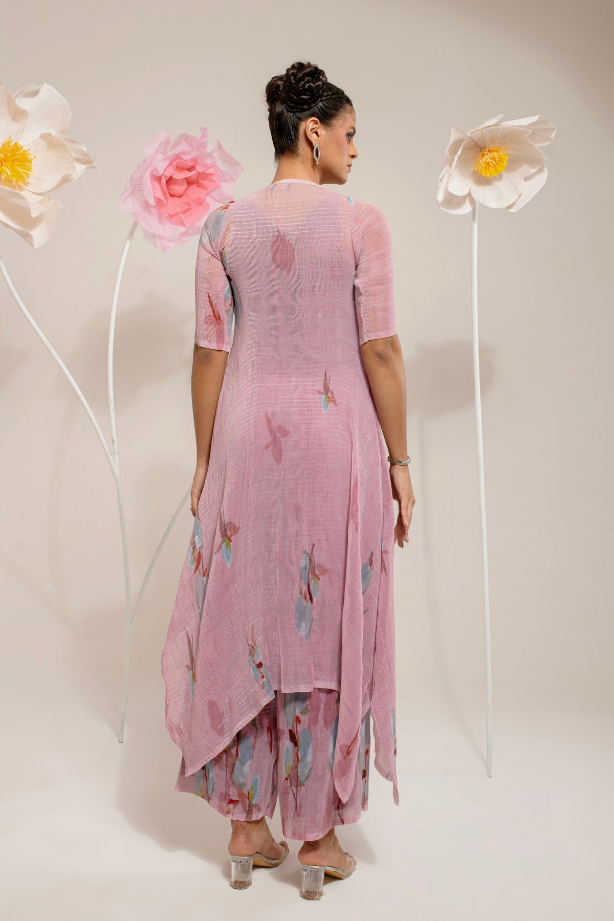 Onion Pink Lotus Tunic Set