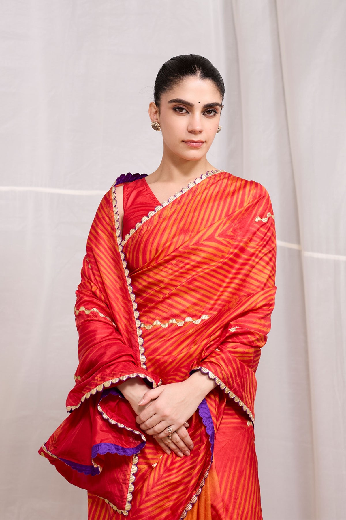 Orange Dor Saree
