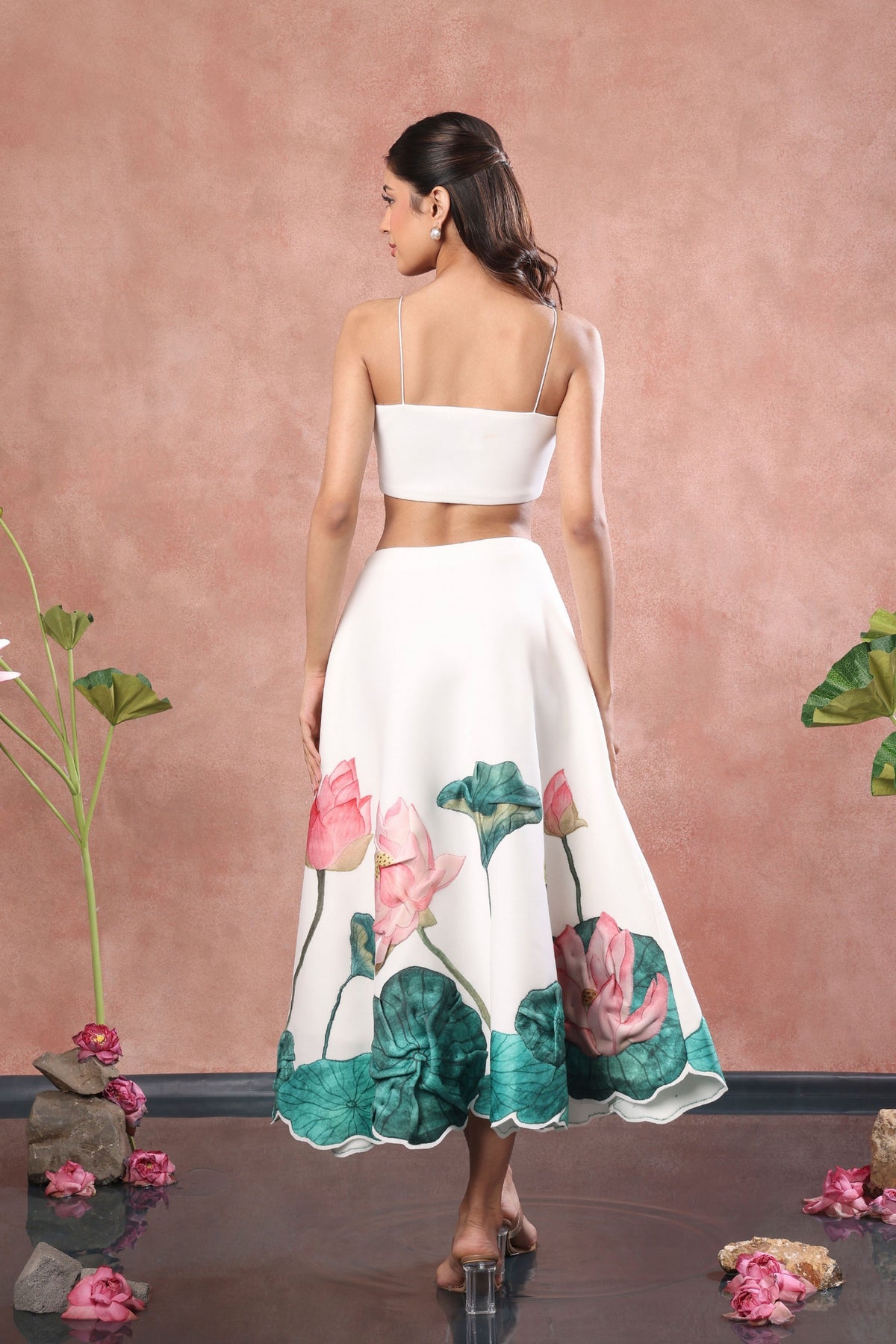 Printed Skirt Tube Top Set