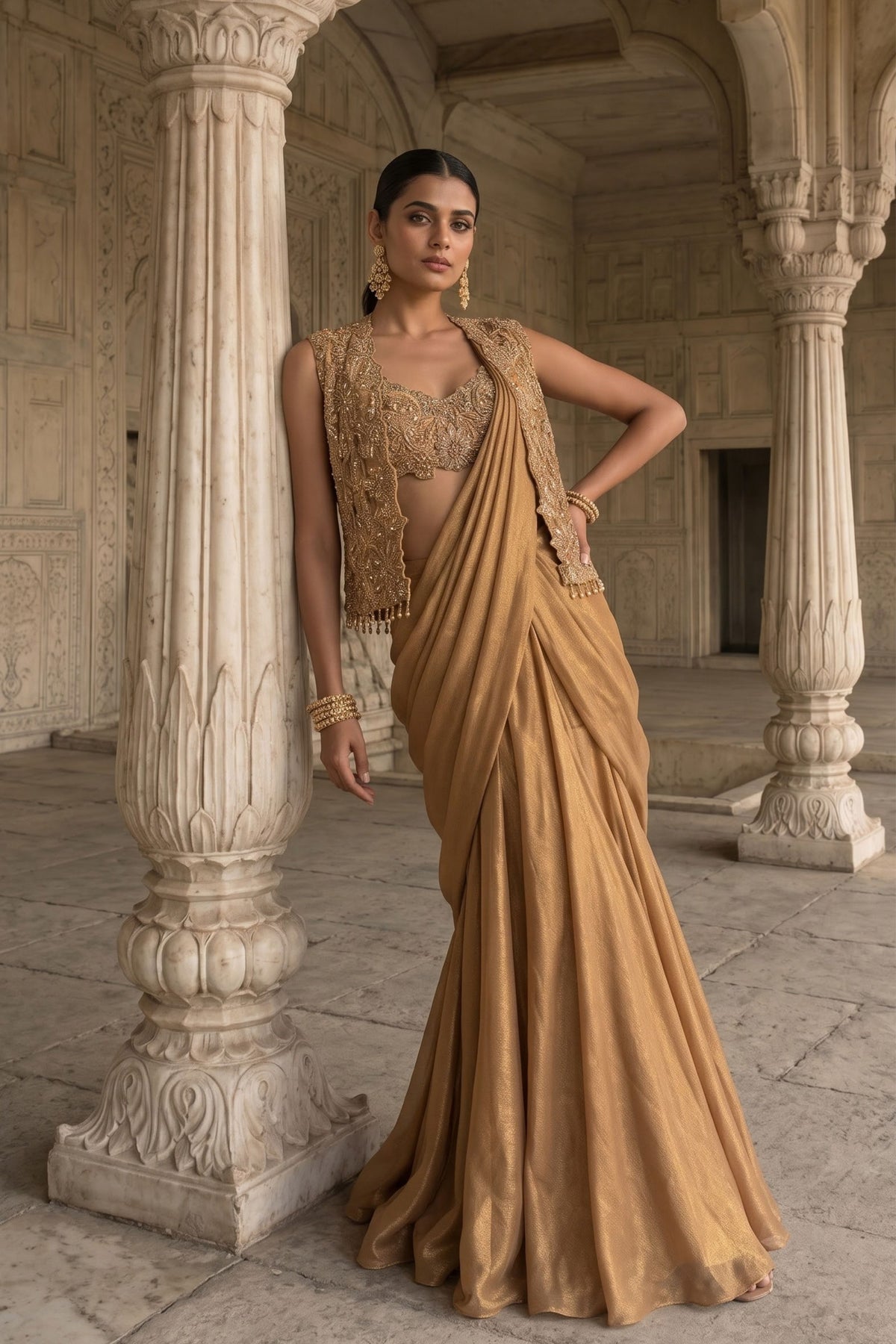 Kachanabari Draped Saree Set