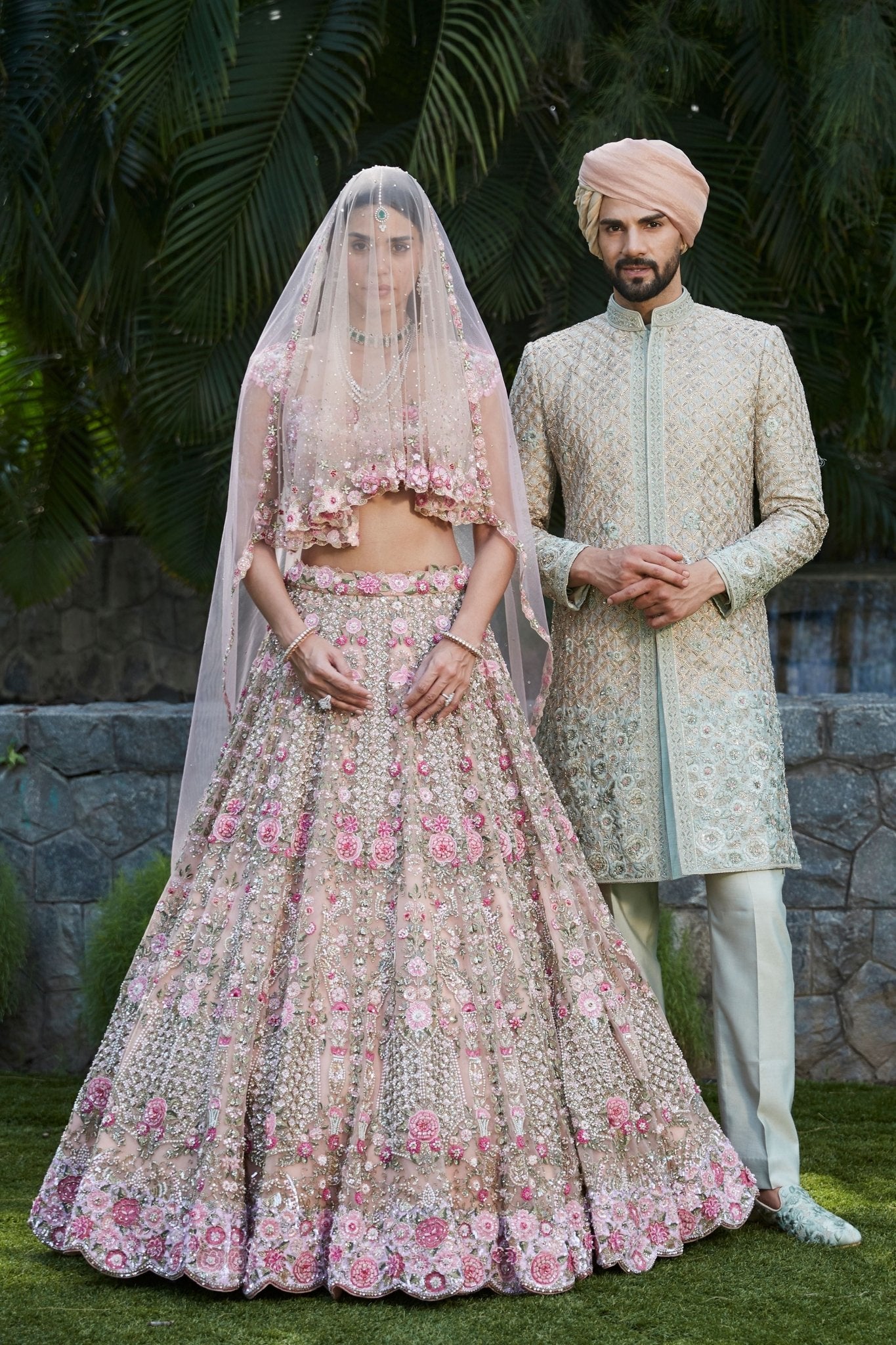Ameera Pink Lehenga Set - Roqa - Elahe