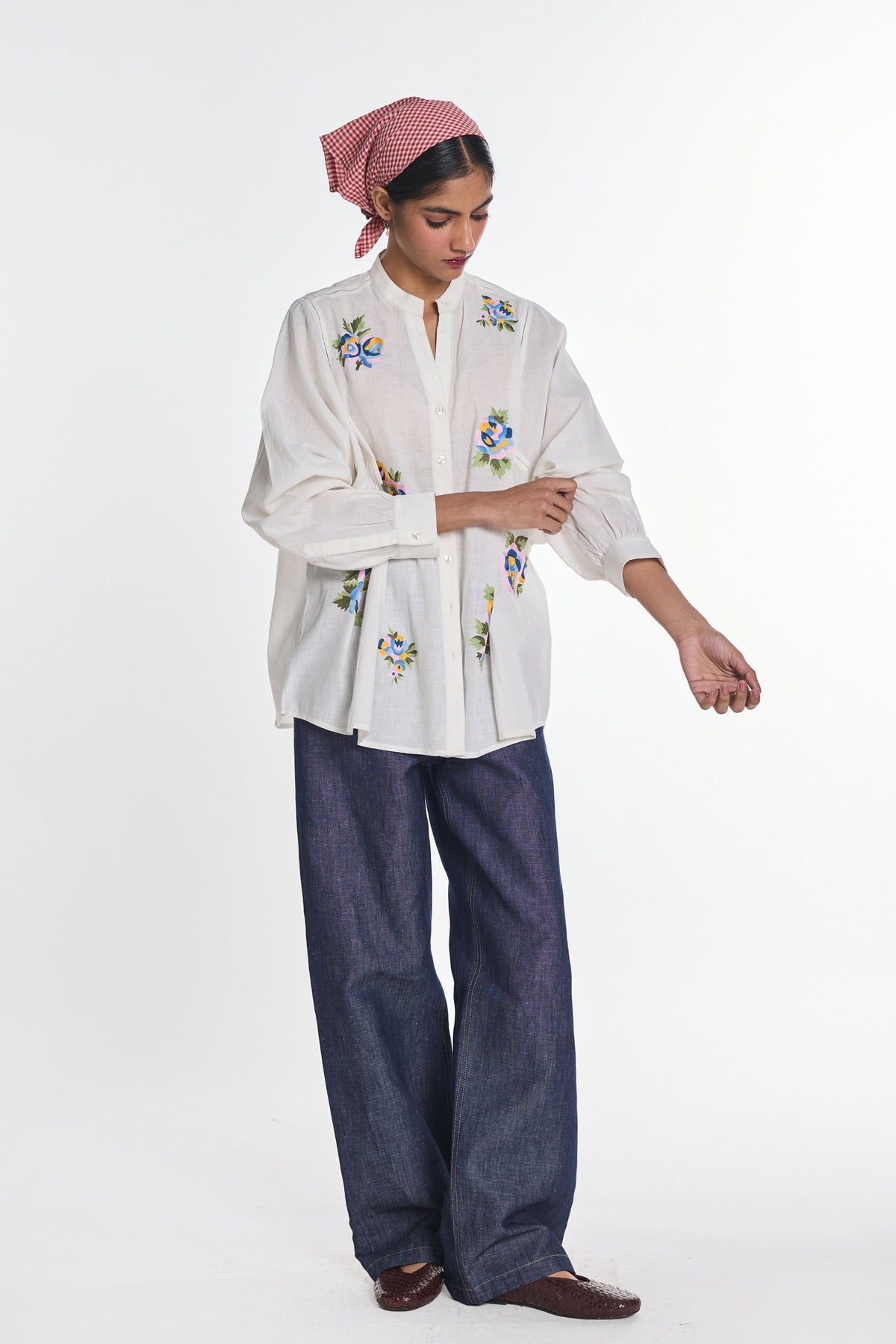 Mistletoe White Panel Shirt