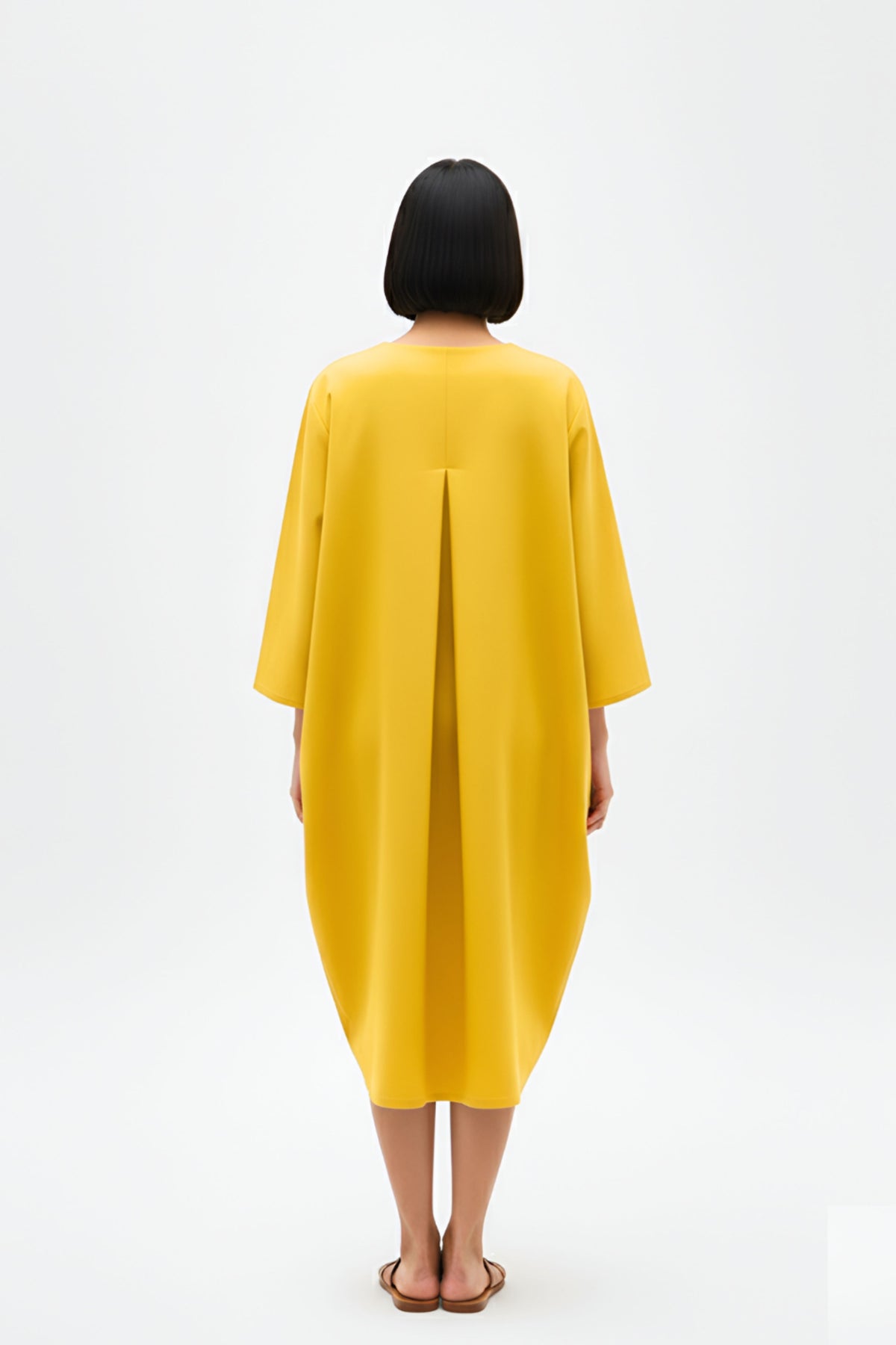 Mango Yellow Tuscan Midi Dress