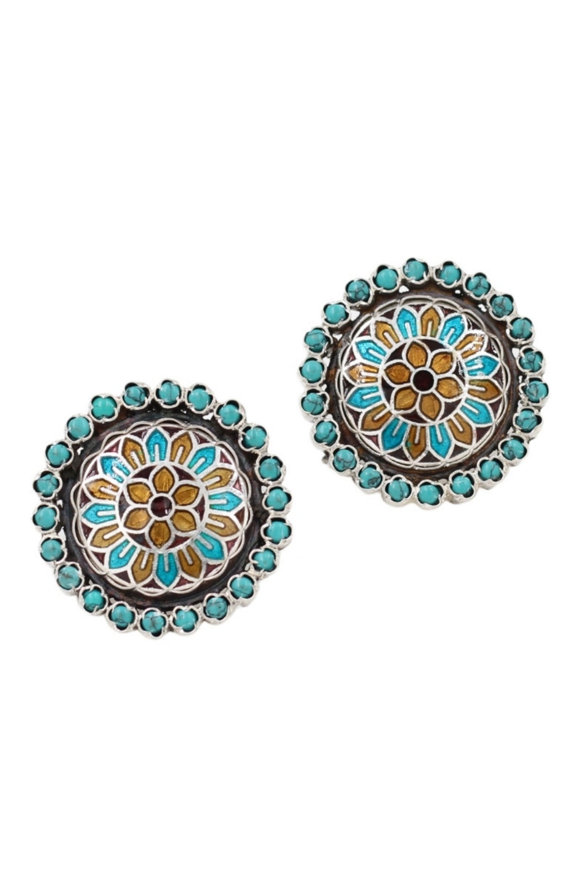 Artisanal Earrings in Multicolour