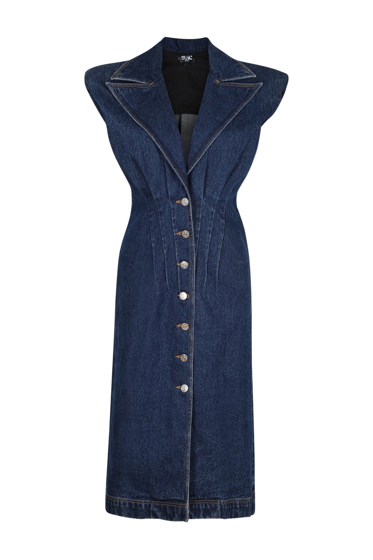 Denim Shoulder Button Down Dress
