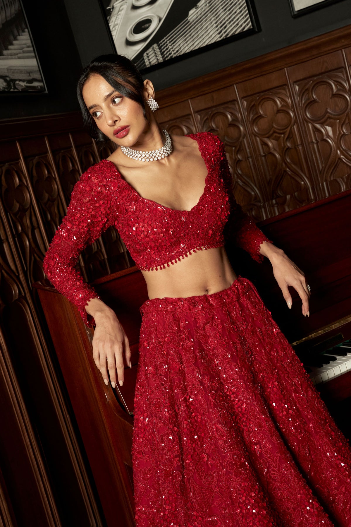 Red Bridal Lehenga Set