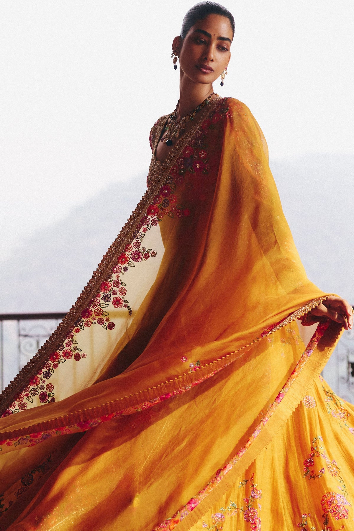 Valli Yellow Anarkali Set