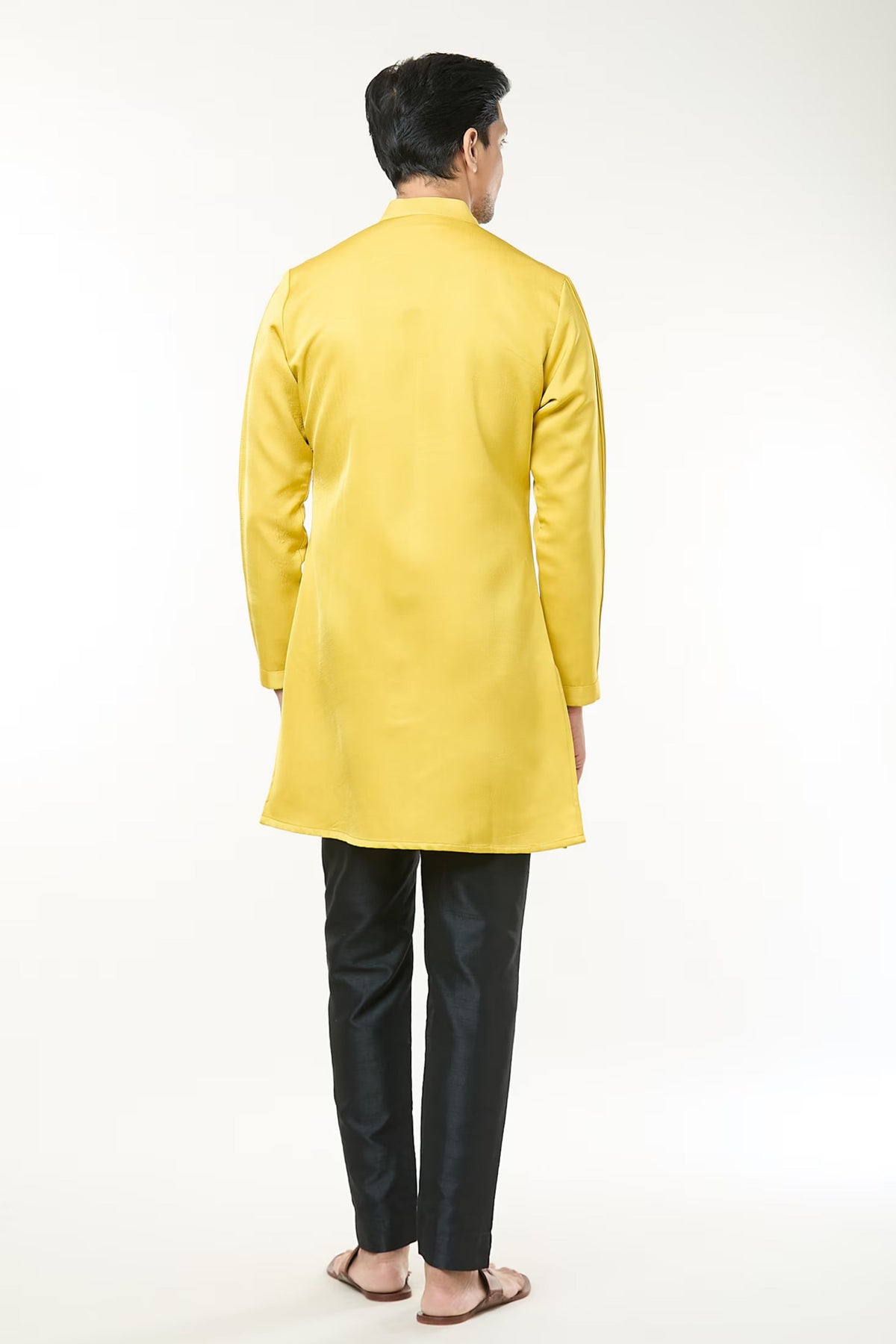 Lime Yellow Pintuck Kurta Set
