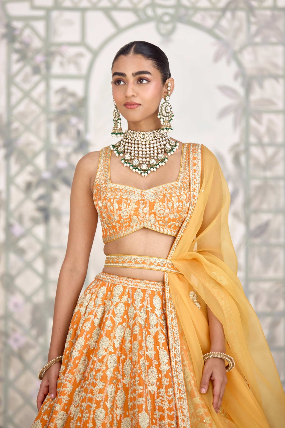 Marigold Orange Lehenga Set