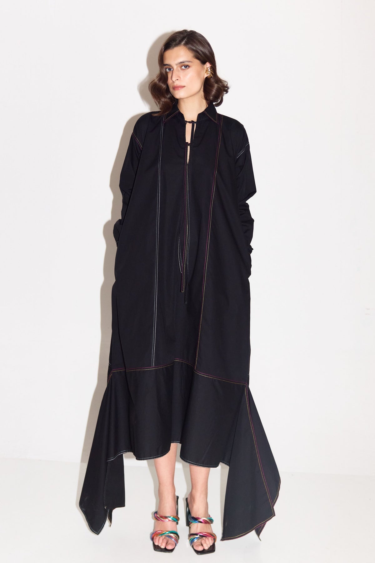 Damien Draped Boxy Dress