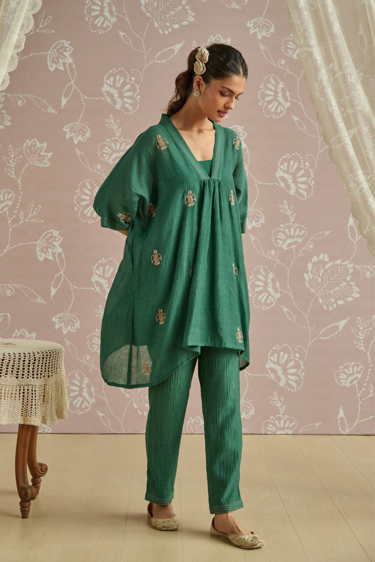 Teal Aya Co-ord Set