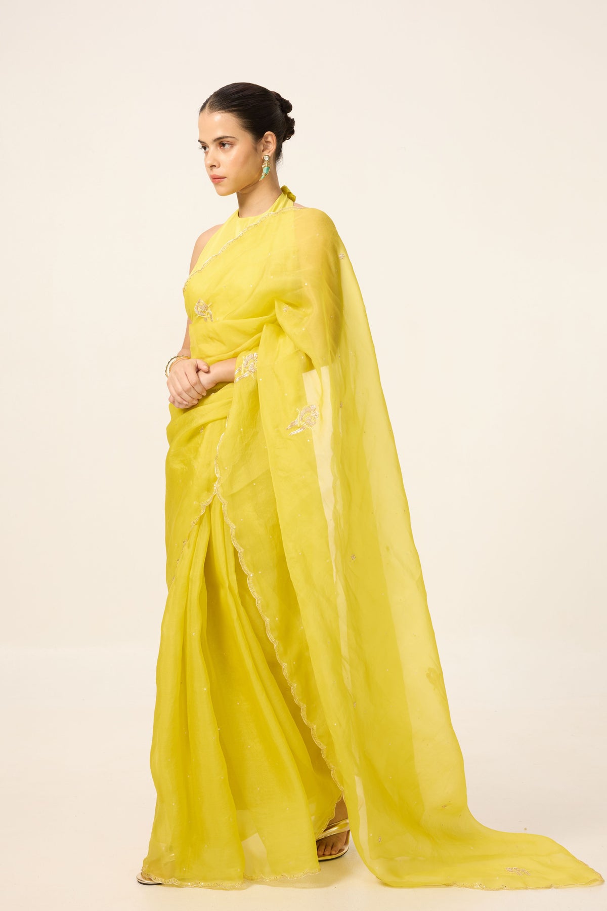 Canary Yellow Saree