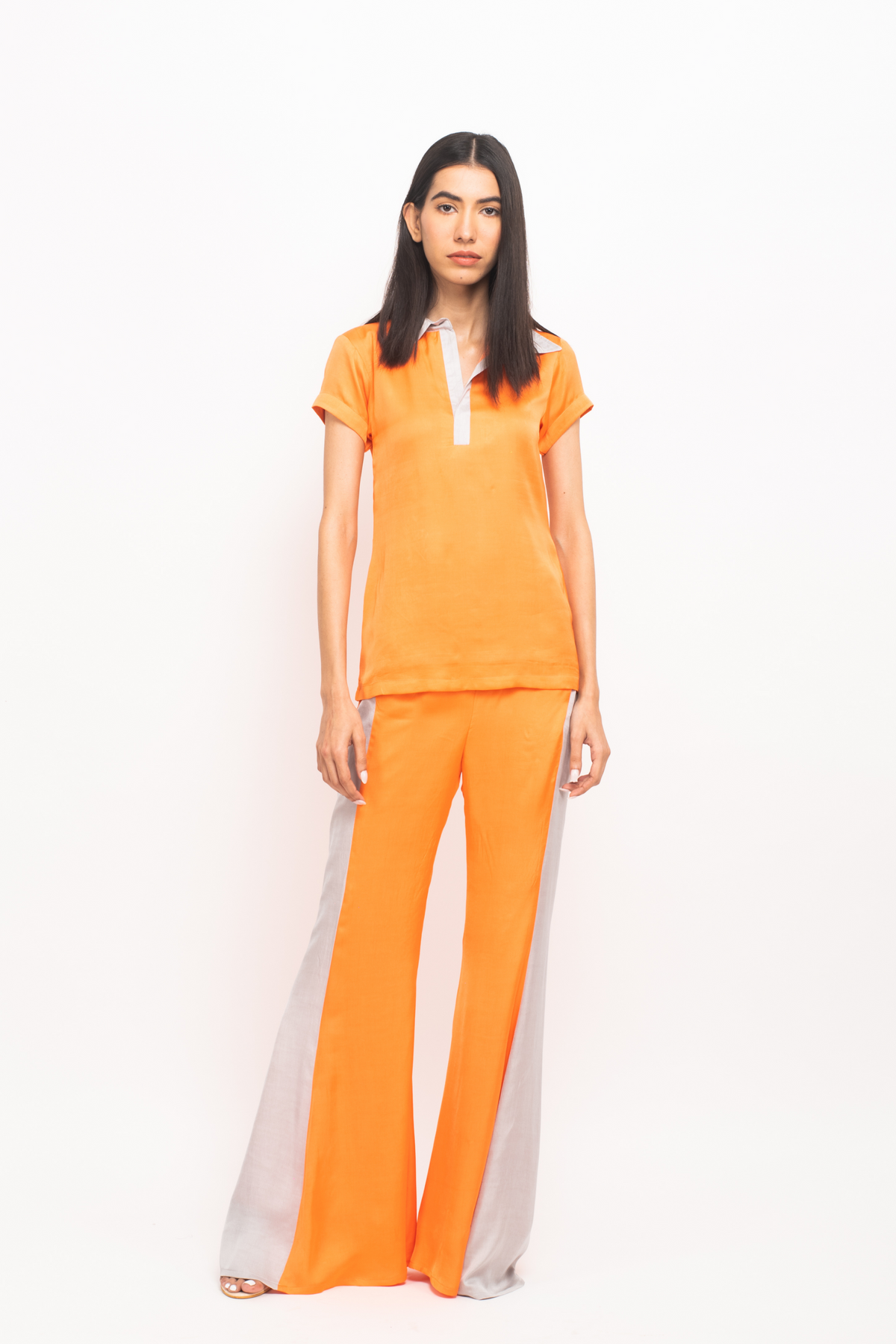 Orange and Grey Co-ord Set