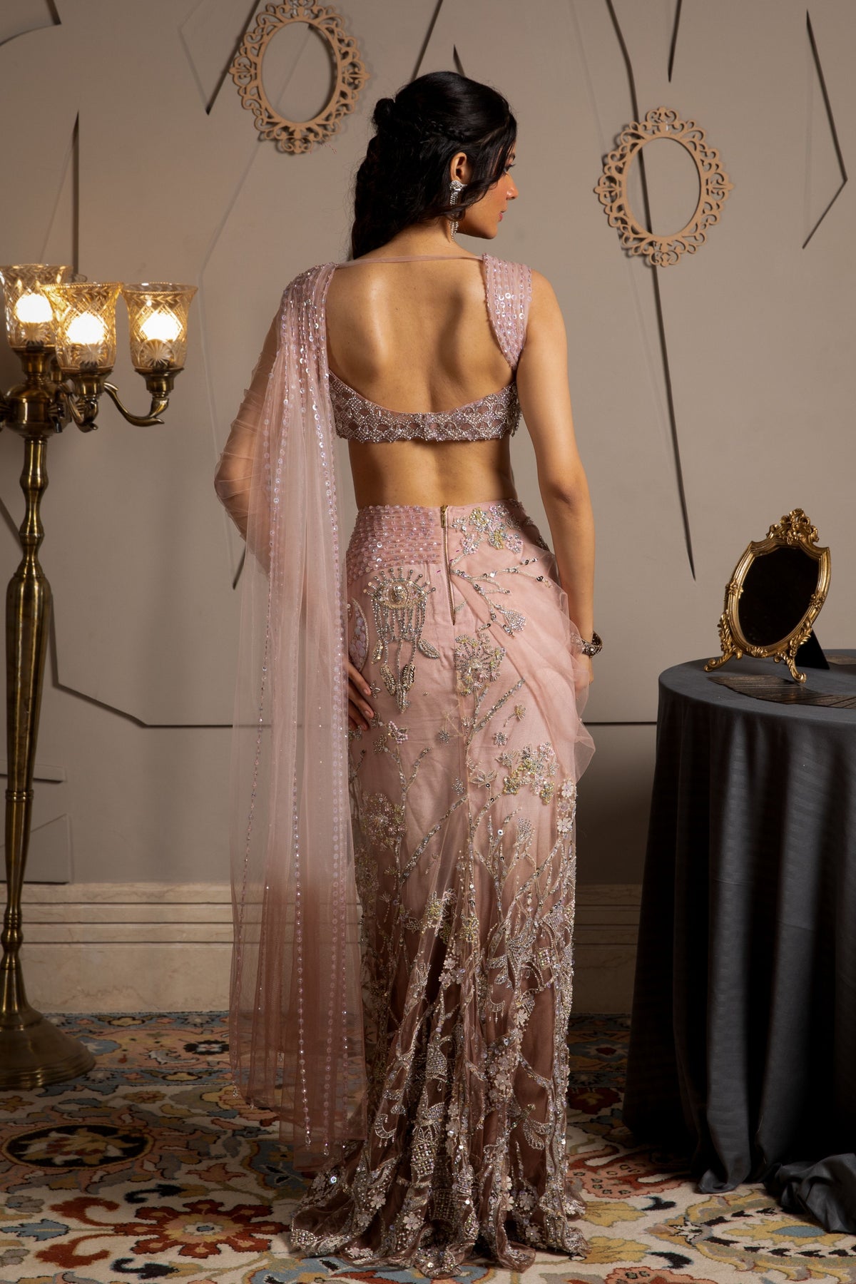 Lumina Drape Saree Set