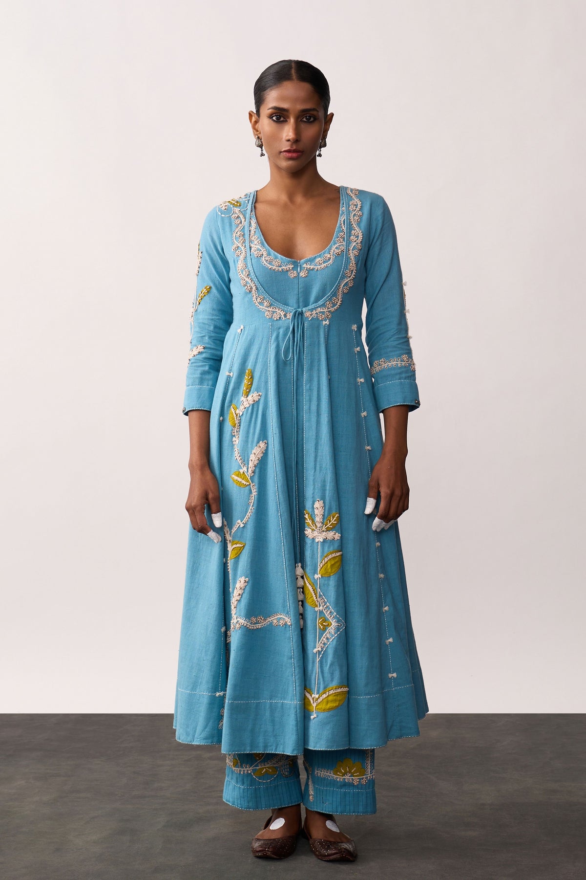 Hazrat Blue Anarkali Set