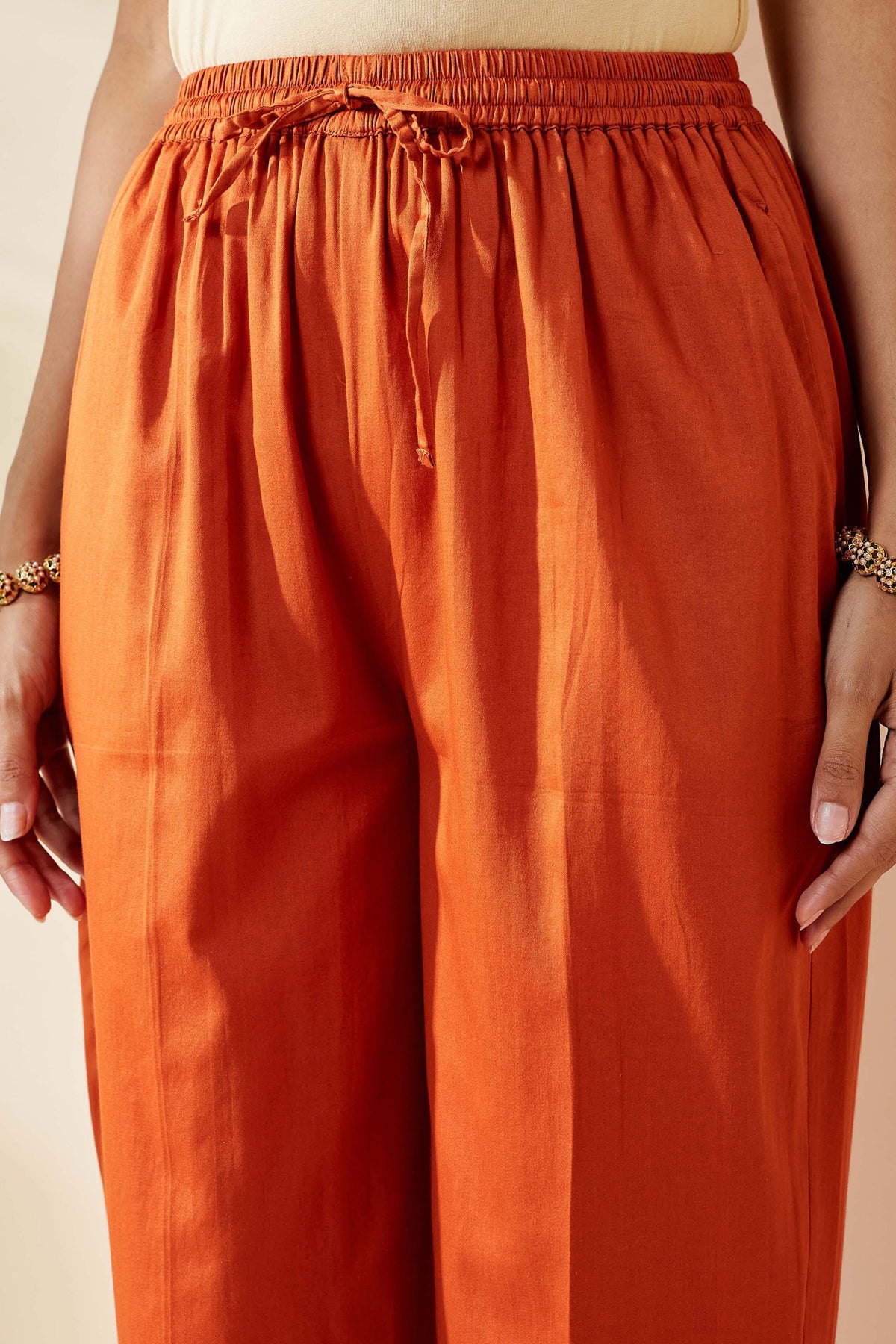 Orange Chanderi Svara Kurta Set