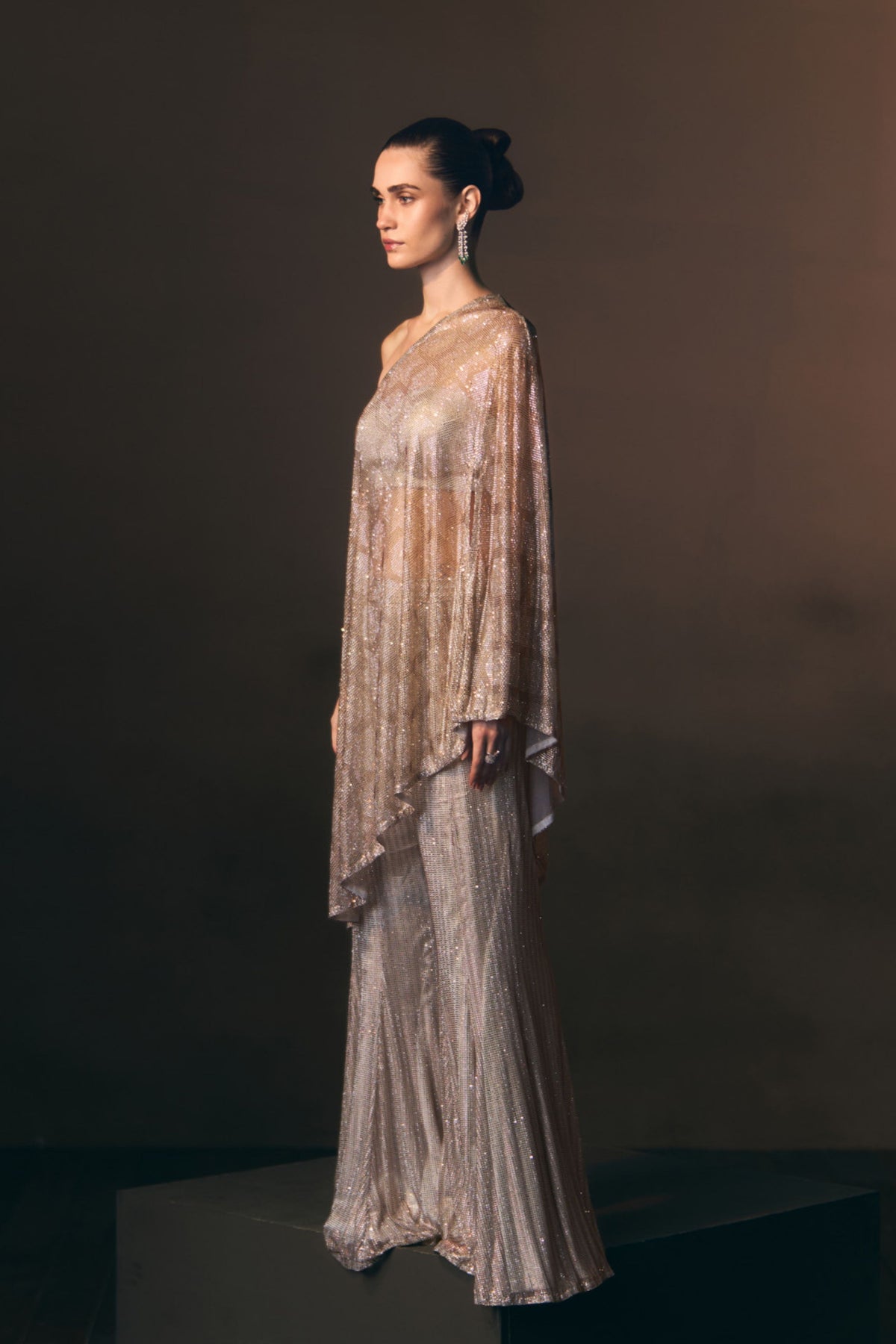 Moonstone Sharara Pants with Cape