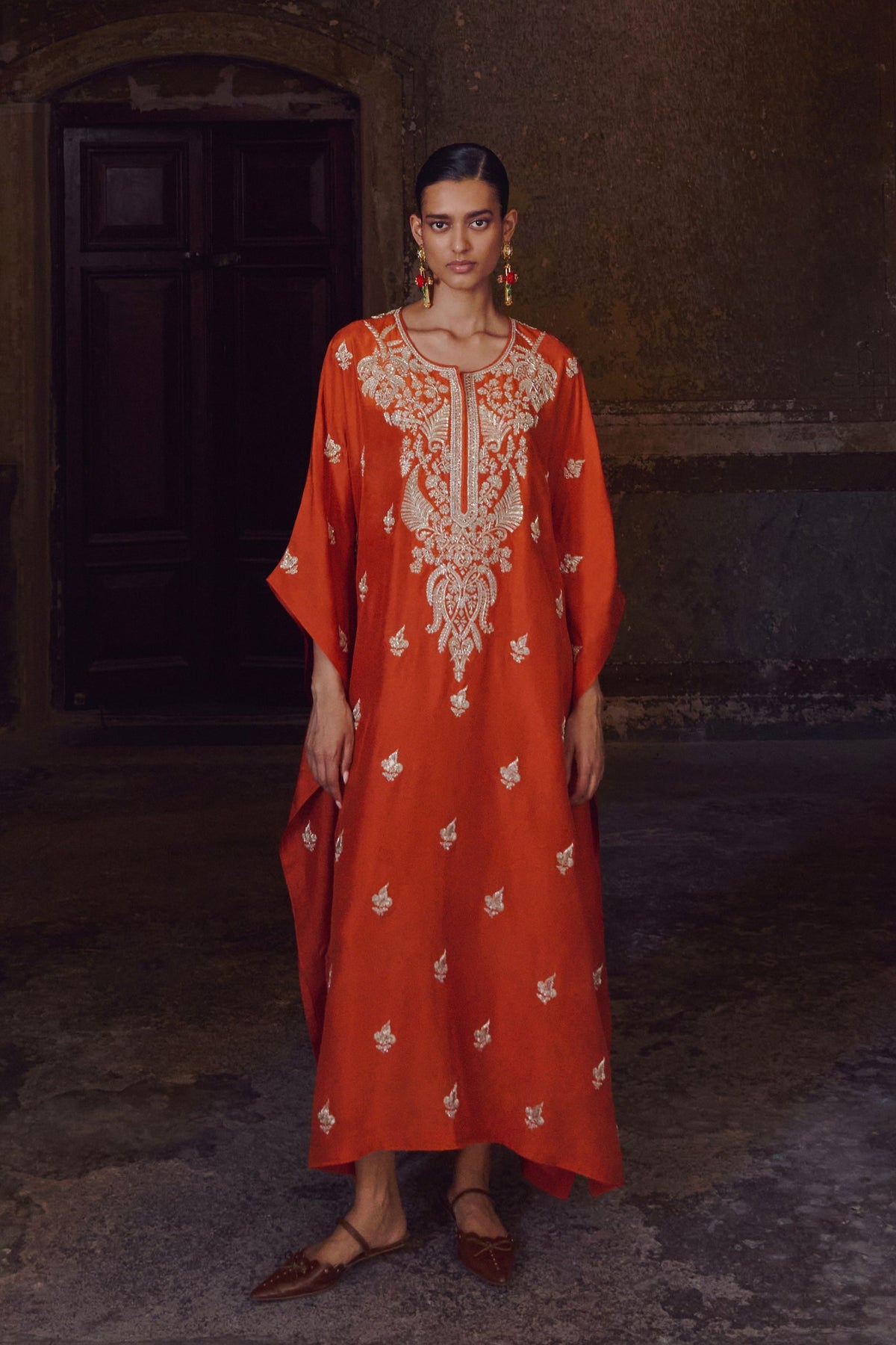 Orange Inayah Kaftan Set