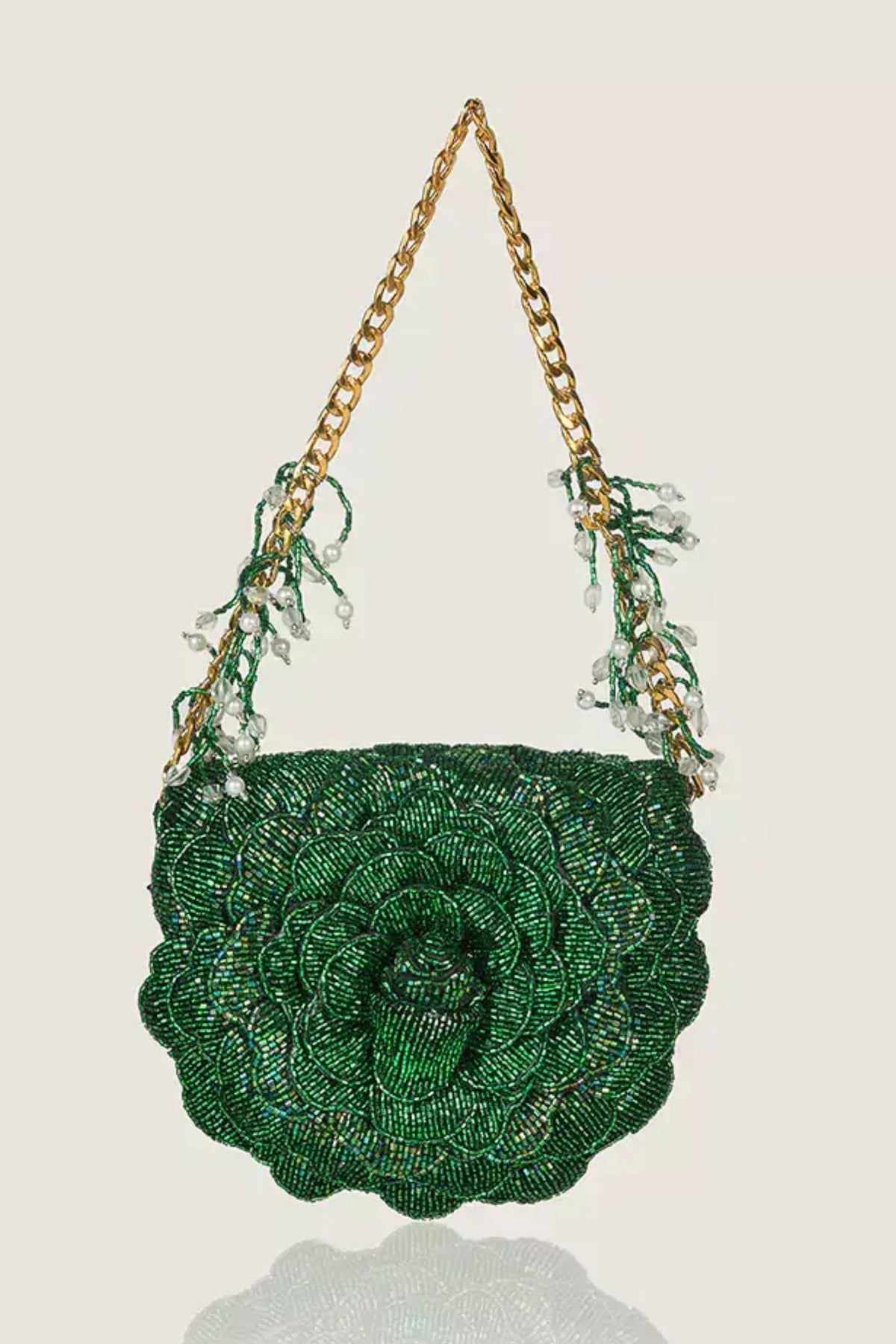 Coco Mini Beaded Mini Sling – Green
