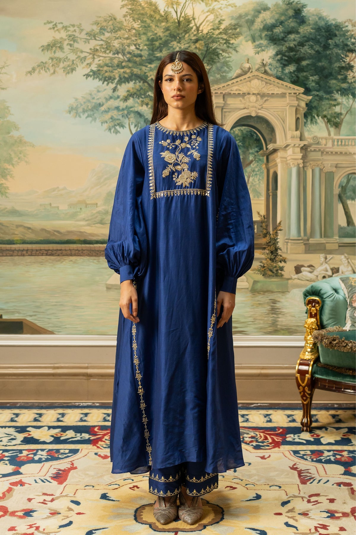 Electric Blue Kurta Set