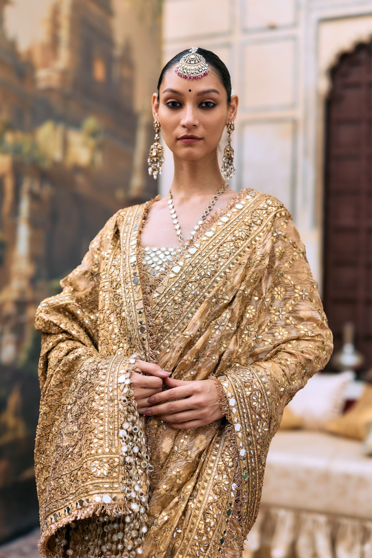 Yellow Svarnaalata Saree Set