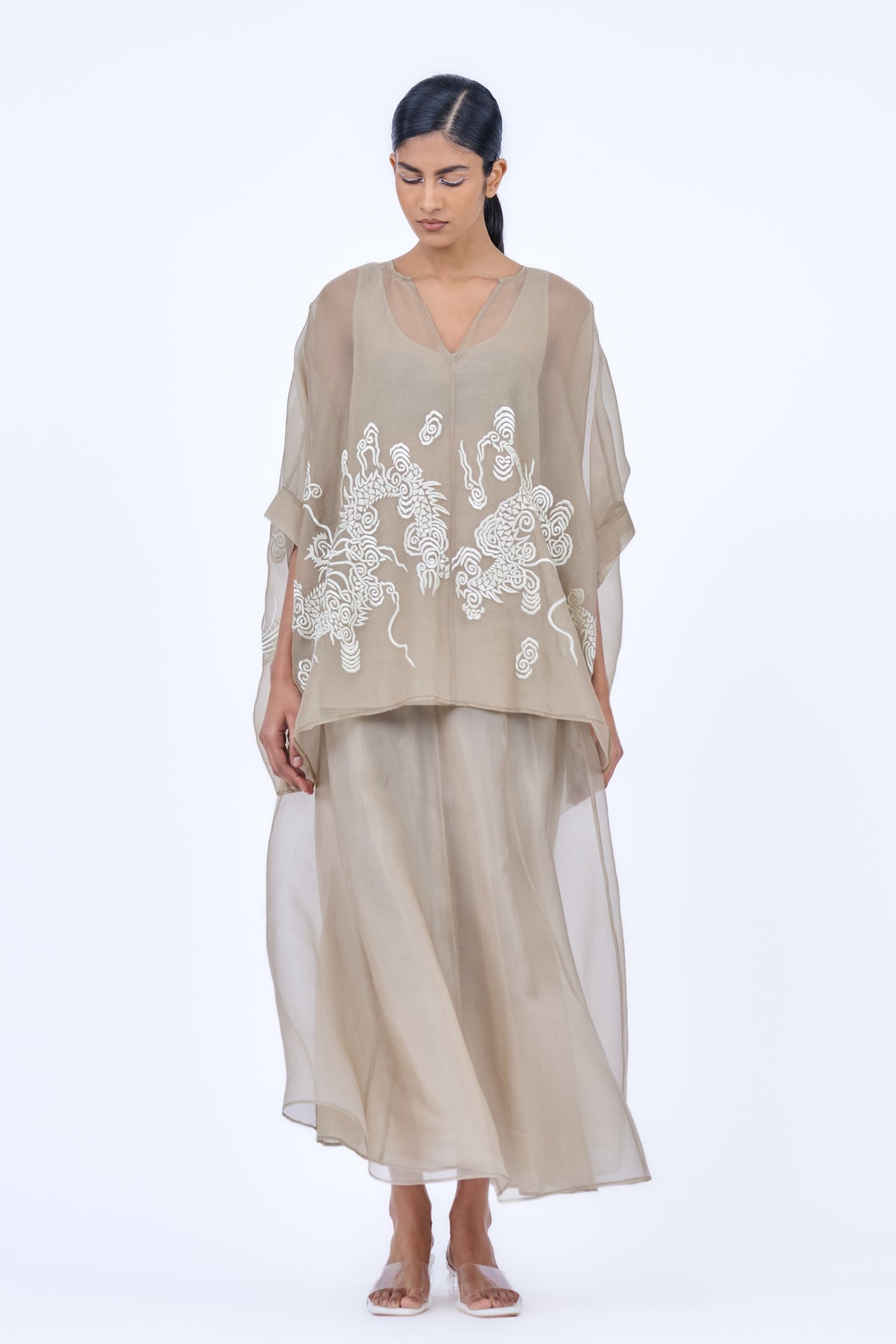 Threadwork Silk Organza Cape