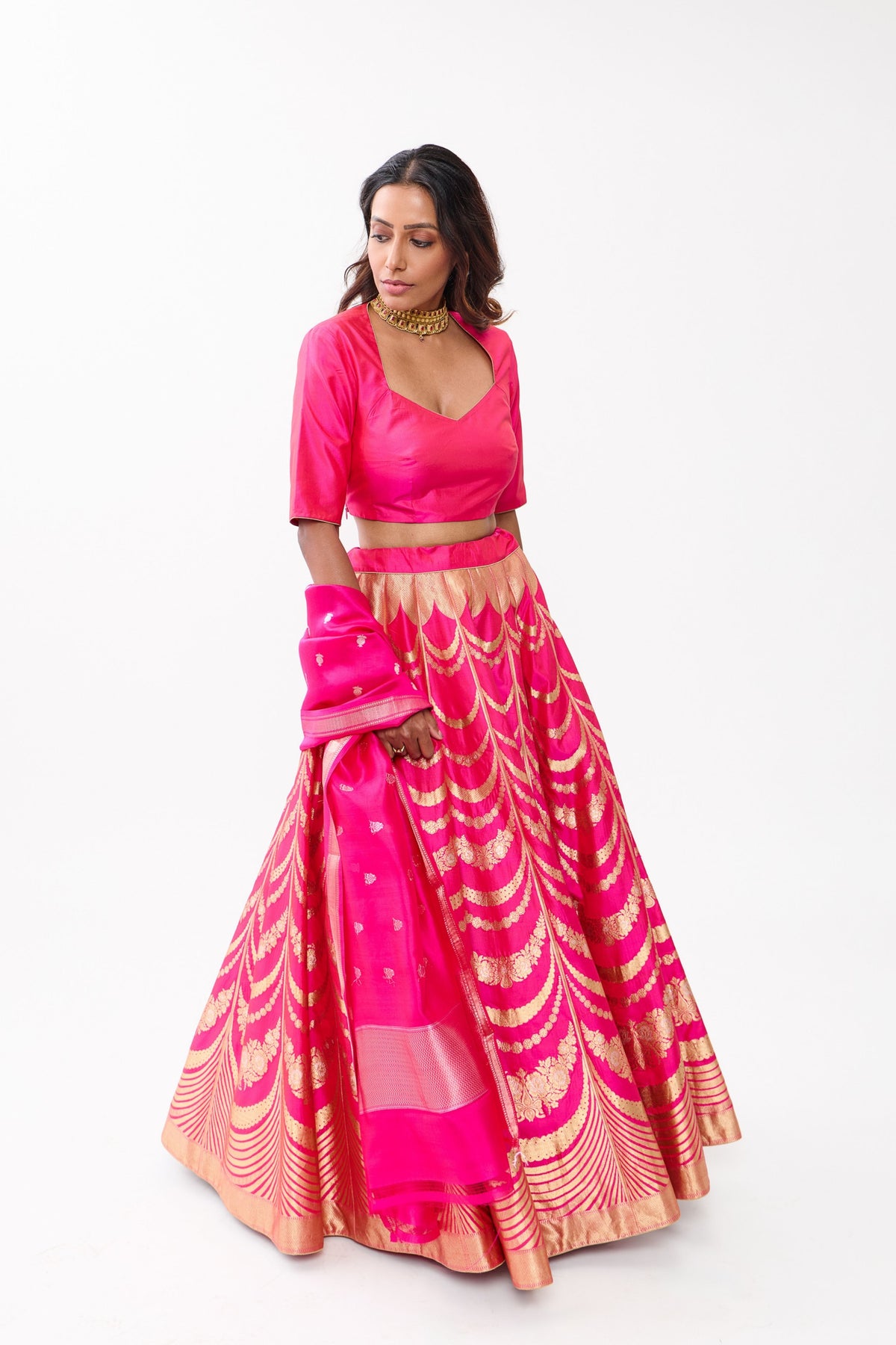 Rani Pink Haar Lehenga Set