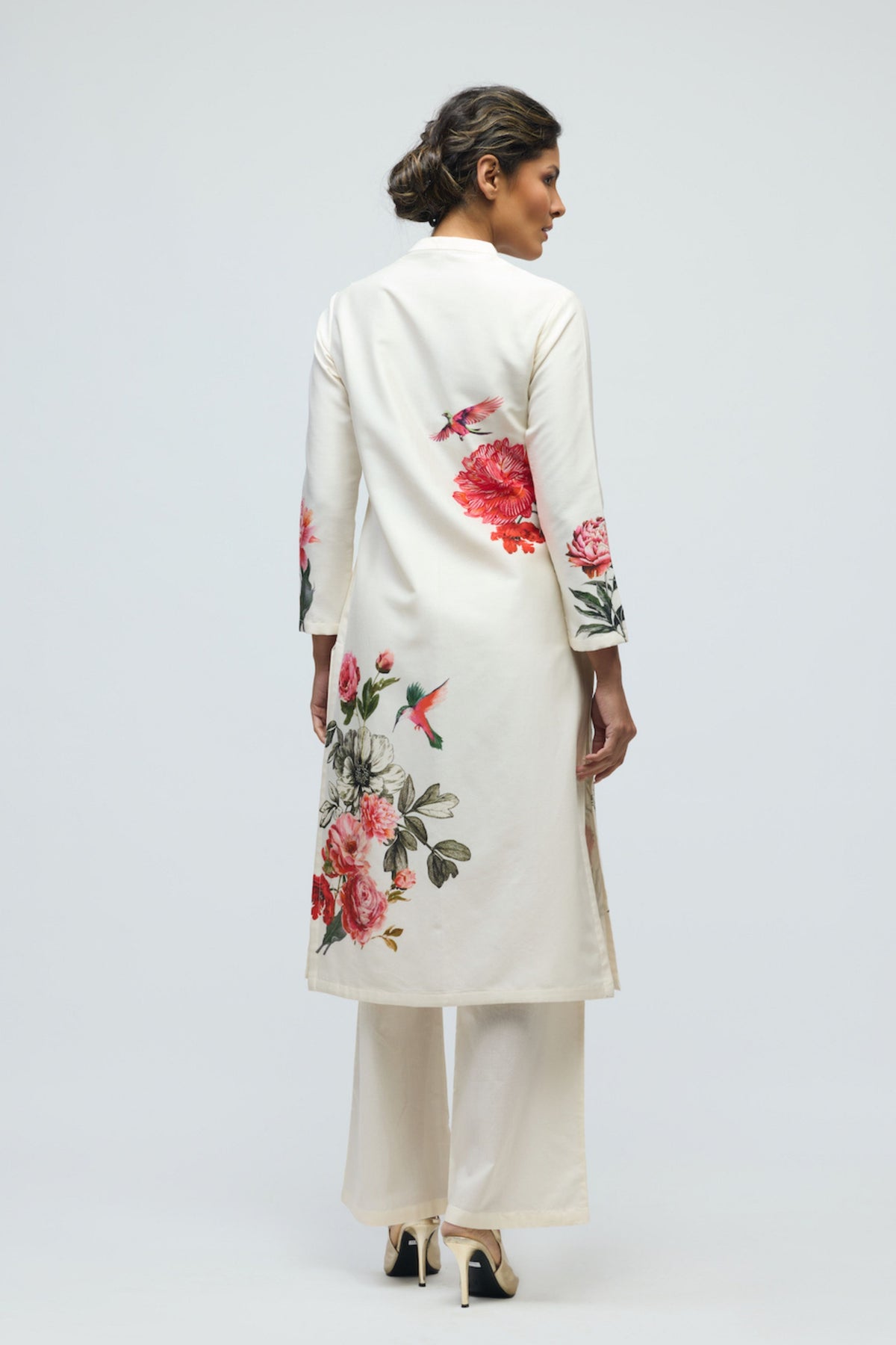 Chanderi Floral Printed Tunic Set