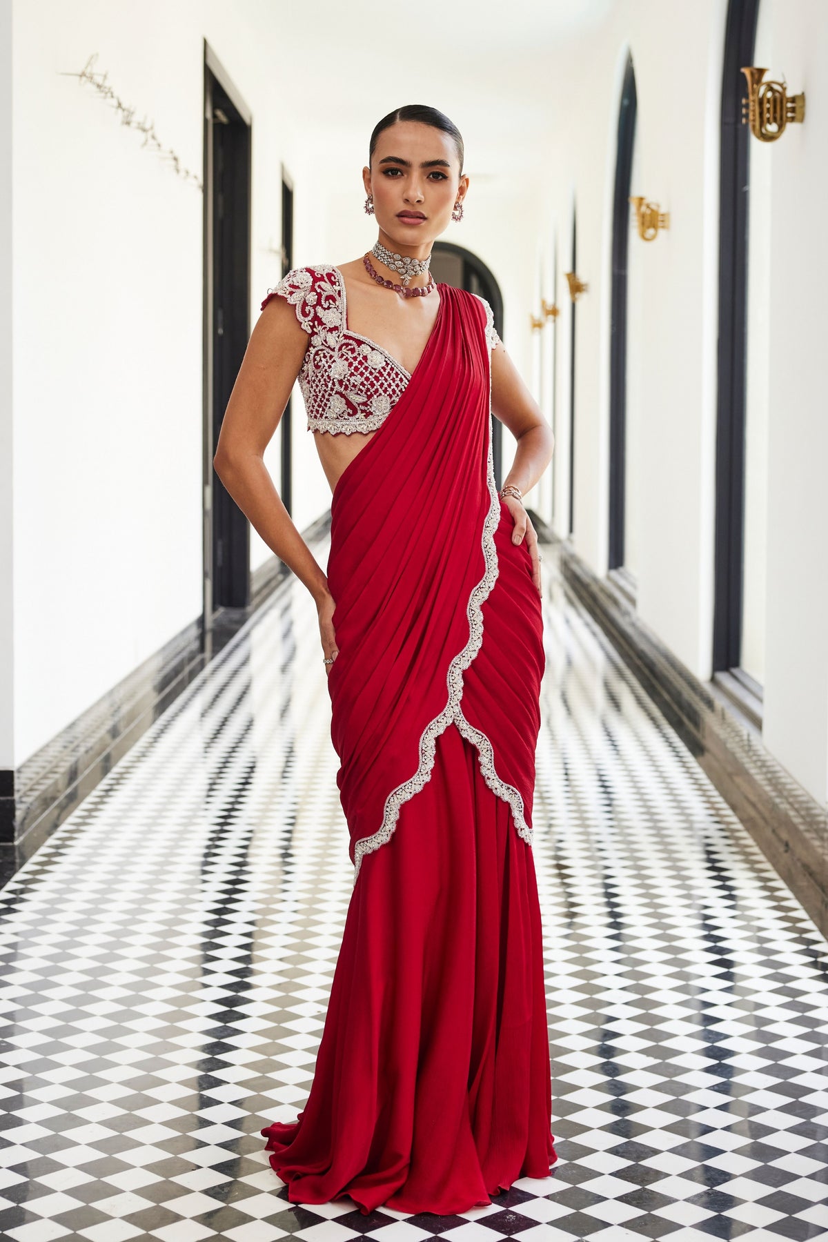 Amaris Drape Saree Set