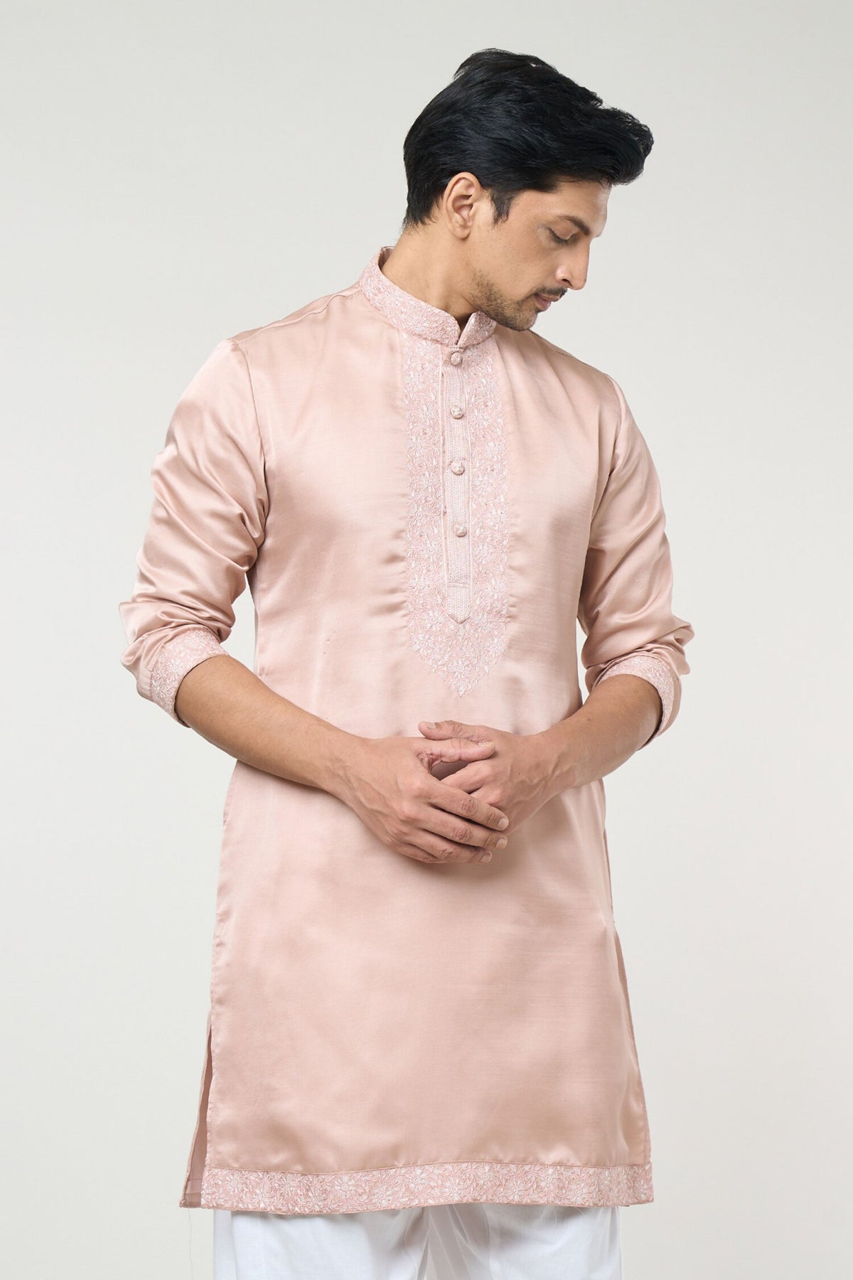 Dusty Rose Embroidred Kurta Set