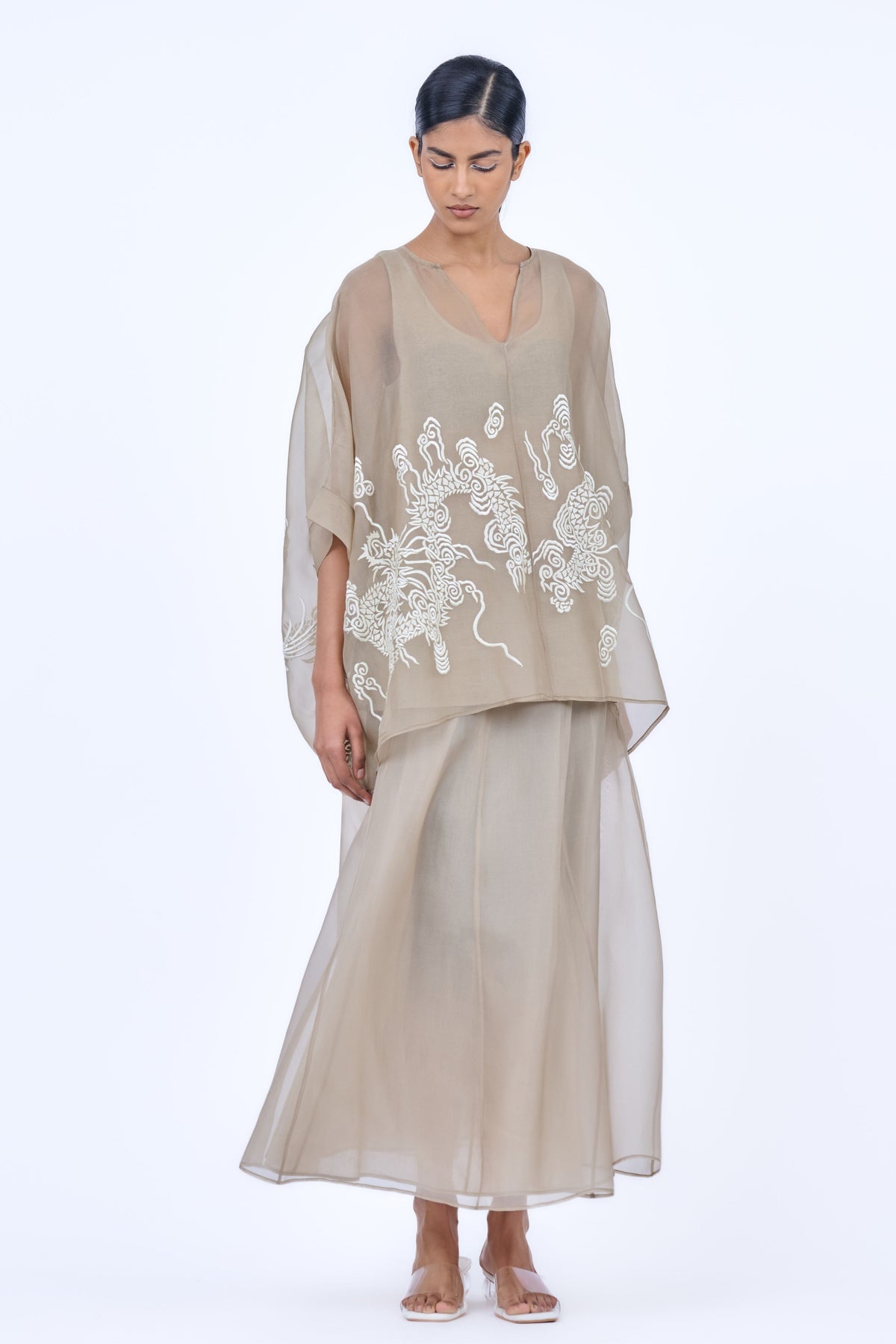 Threadwork Silk Organza Cape