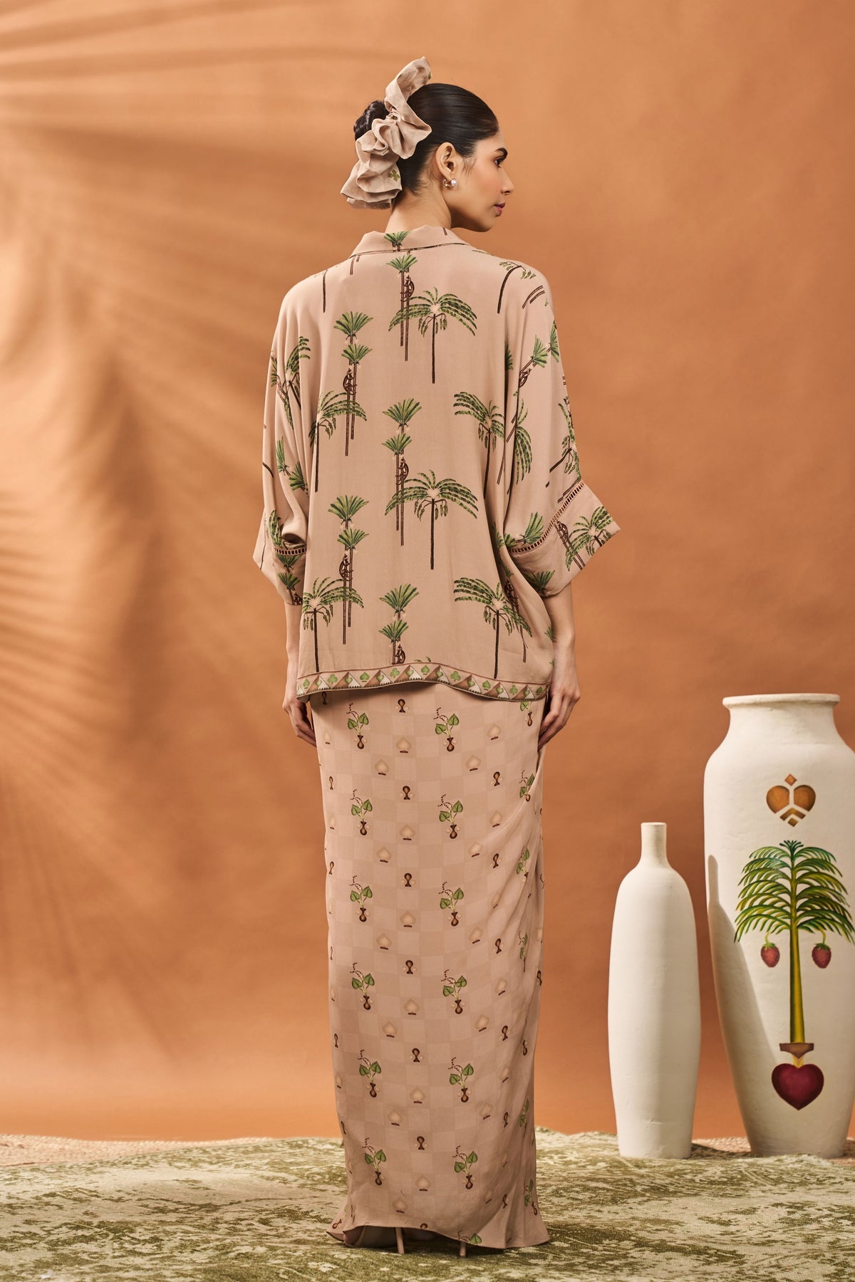 Beige Blooming Board Co-ord Set